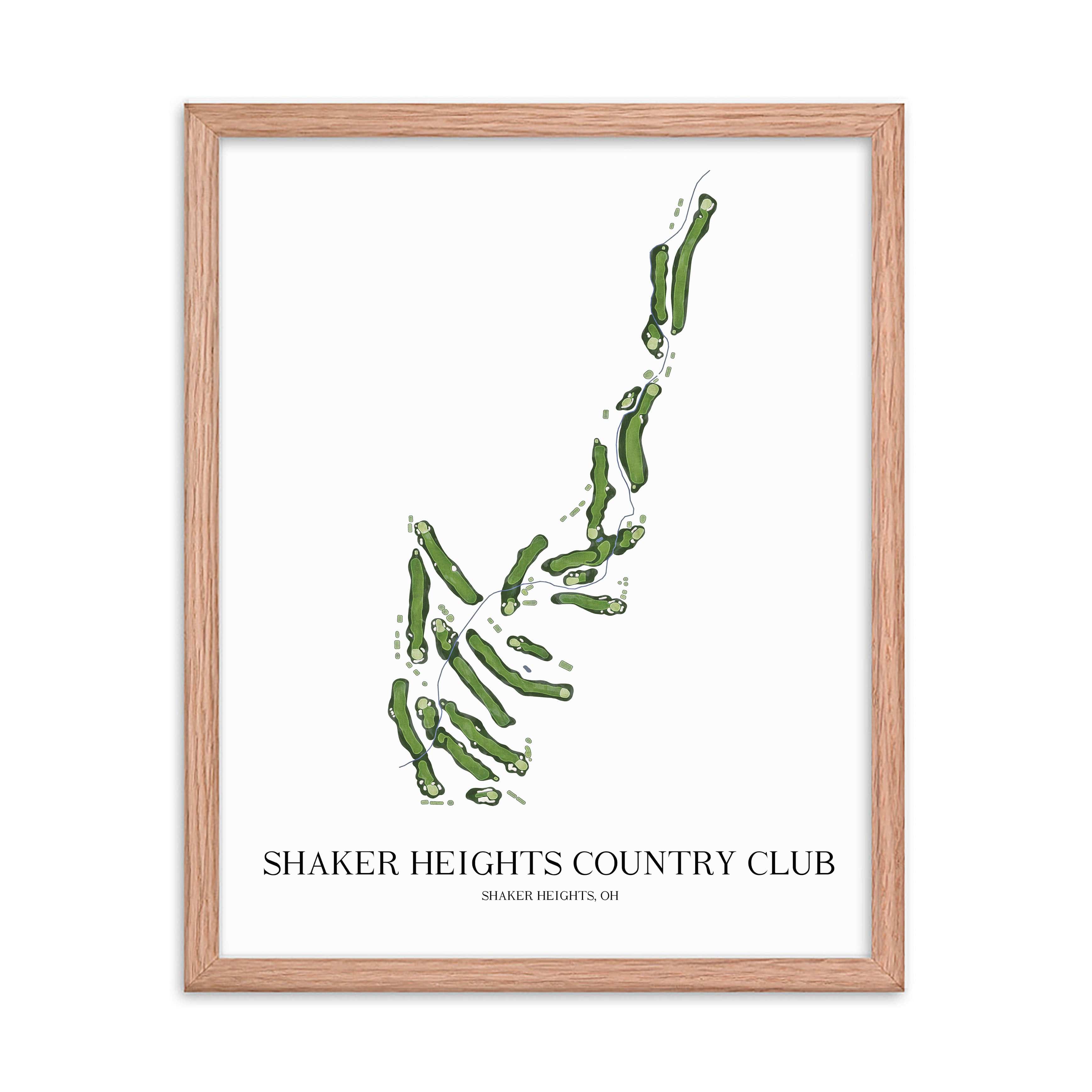 The 19th Hole Golf Shop - Golf Course Prints -  Shaker Heights Country Club Golf Course Map Golf Map