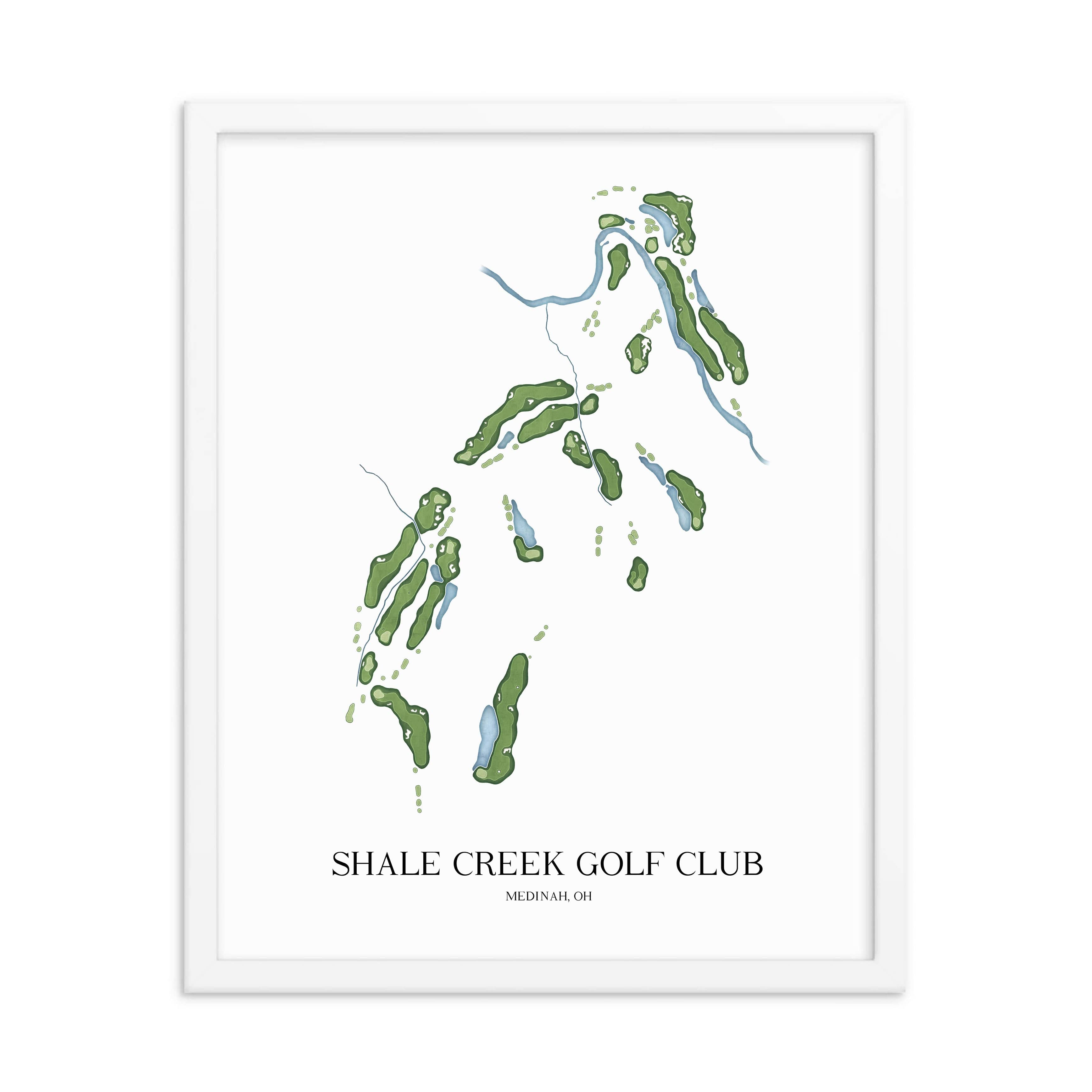 The 19th Hole Golf Shop - Golf Course Prints -  Shale Creek Golf Club Golf Course Map Golf Map