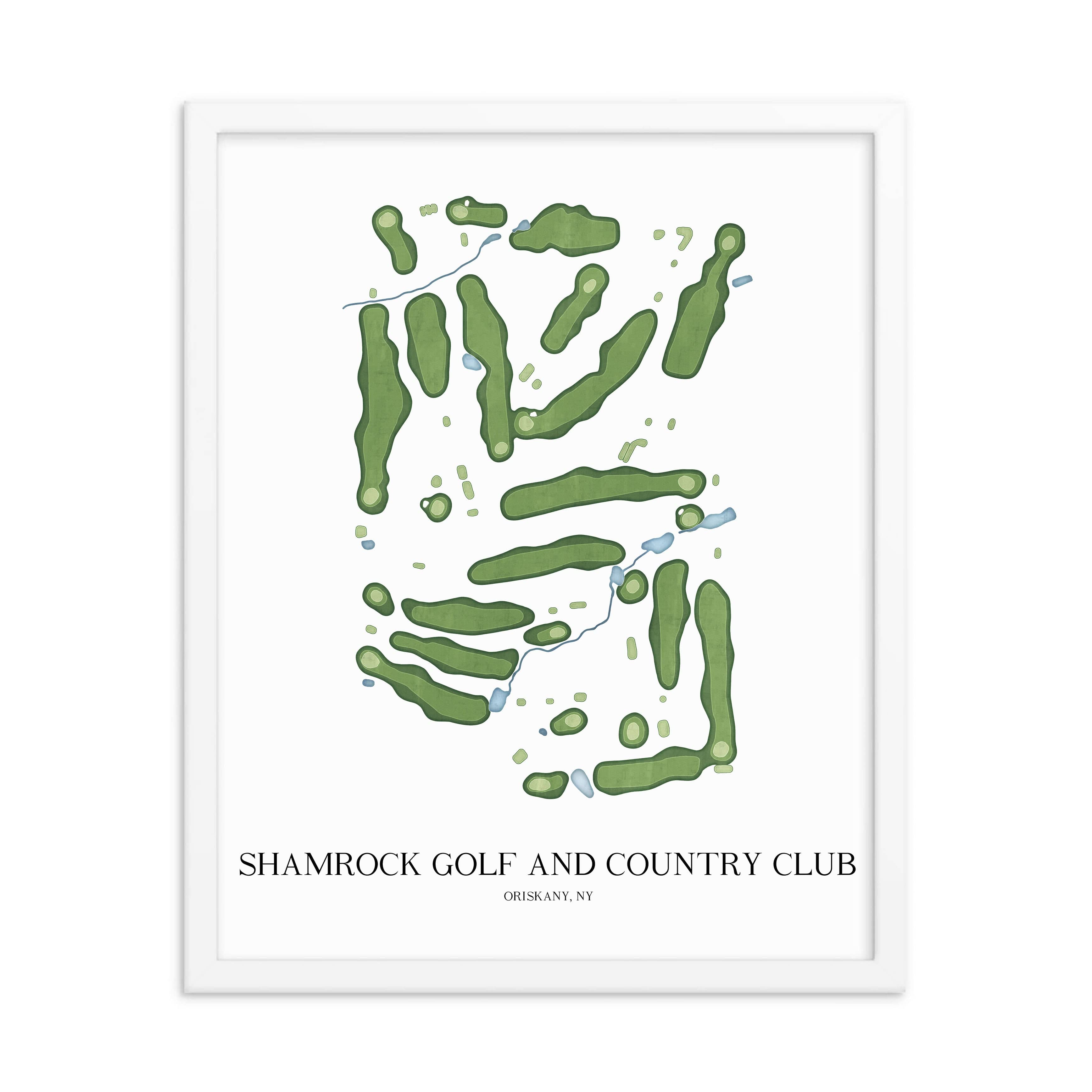 The 19th Hole Golf Shop - Golf Course Prints -  Shamrock Golf and Country Club Golf Course Map