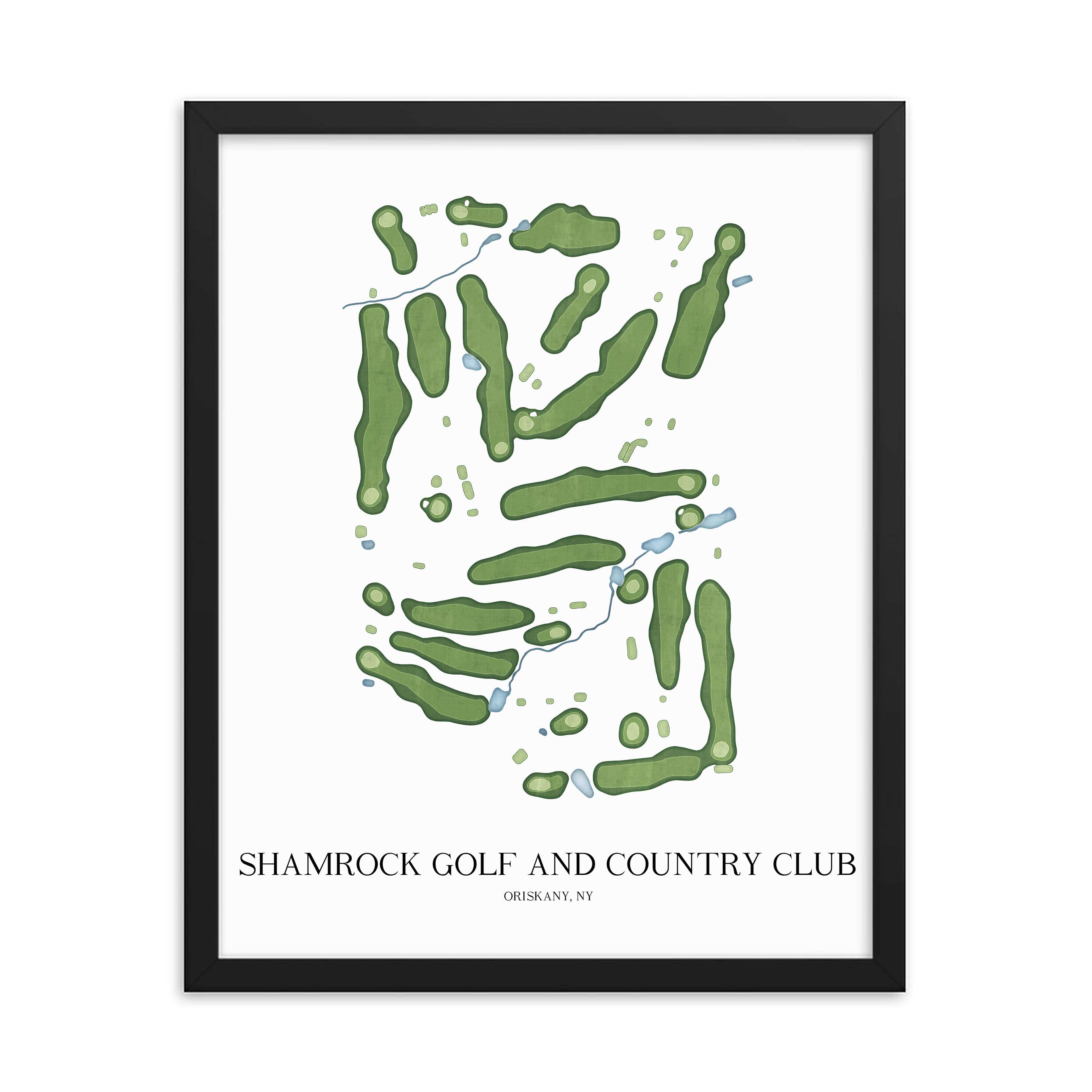 The 19th Hole Golf Shop - Golf Course Prints -  Shamrock Golf and Country Club Golf Course Map