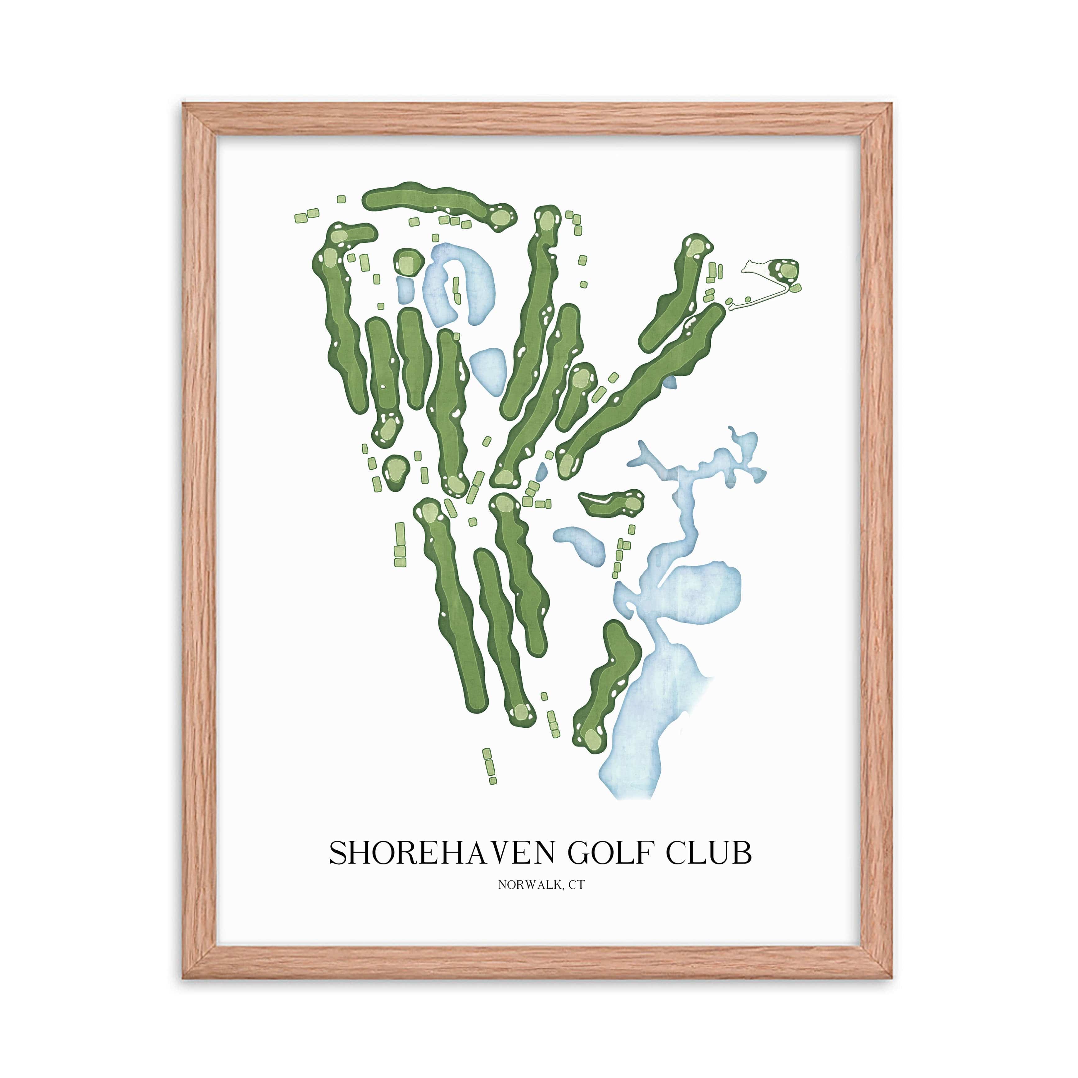 The 19th Hole Golf Shop - Golf Course Prints -  Shorehaven Golf Club Golf Course Map Golf Map