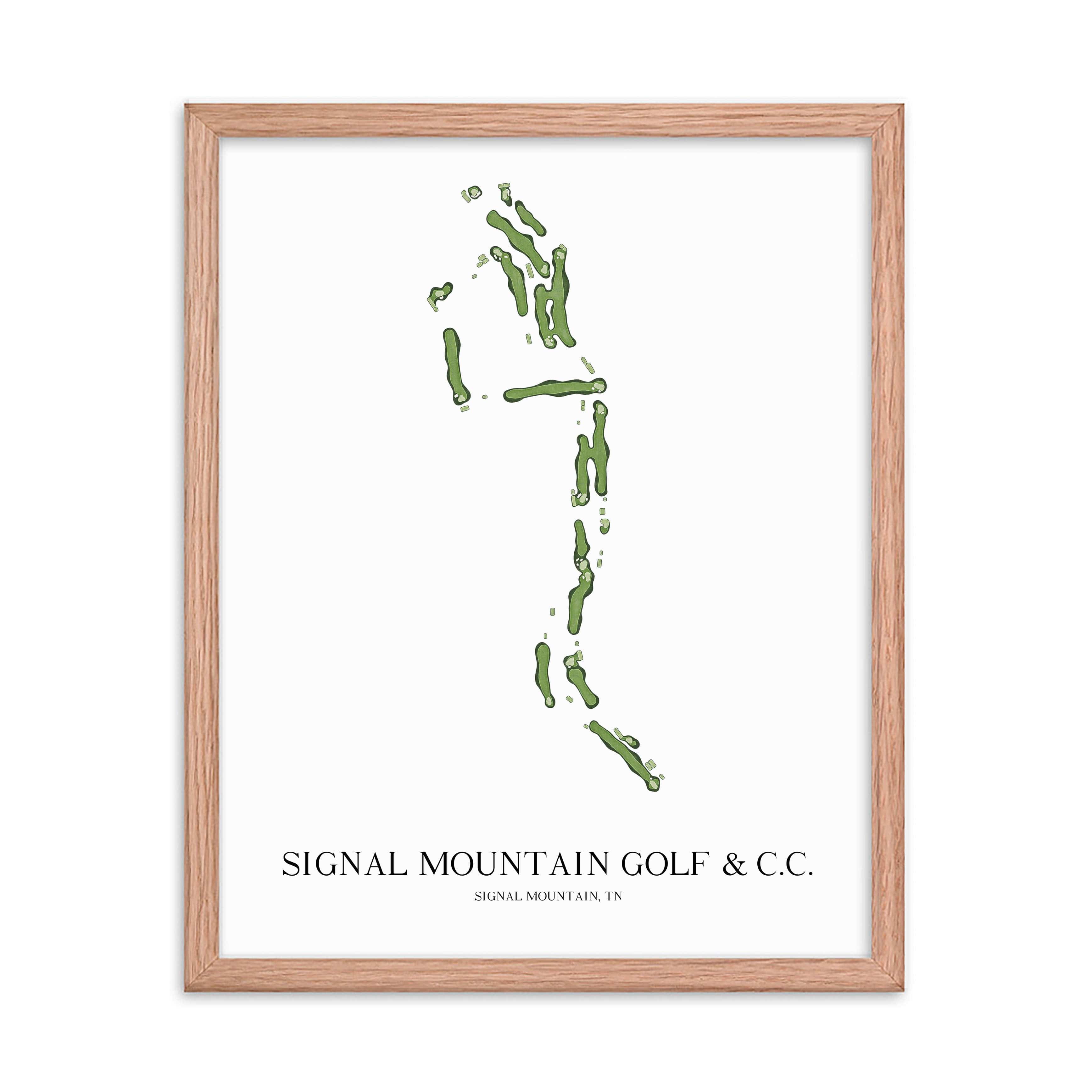 The 19th Hole Golf Shop - Golf Course Prints -  Signal Mountain Golf and Country Club Golf Course Map Golf Map