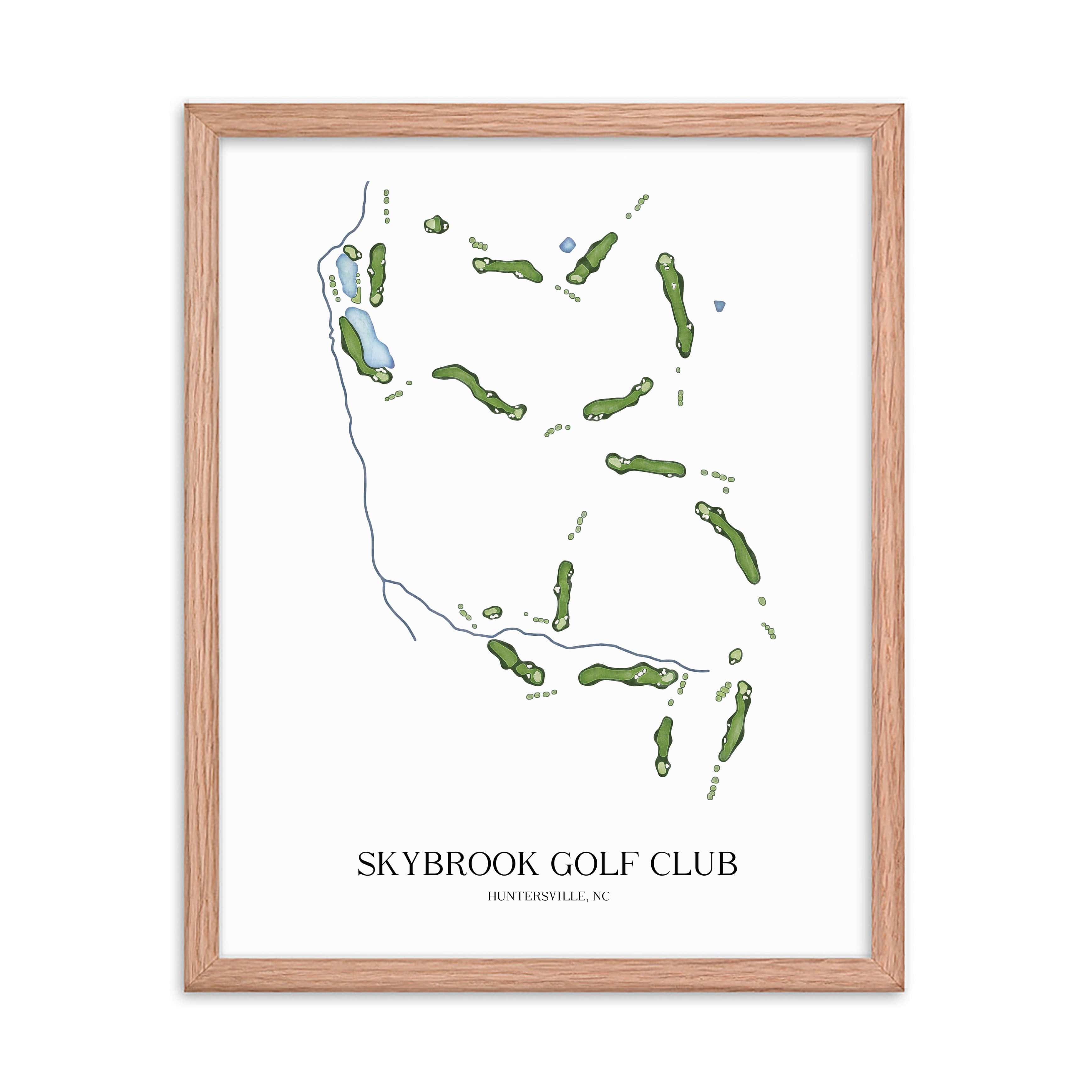 The 19th Hole Golf Shop - Golf Course Prints -  Skybrook Golf Club Golf Course Map Golf Map