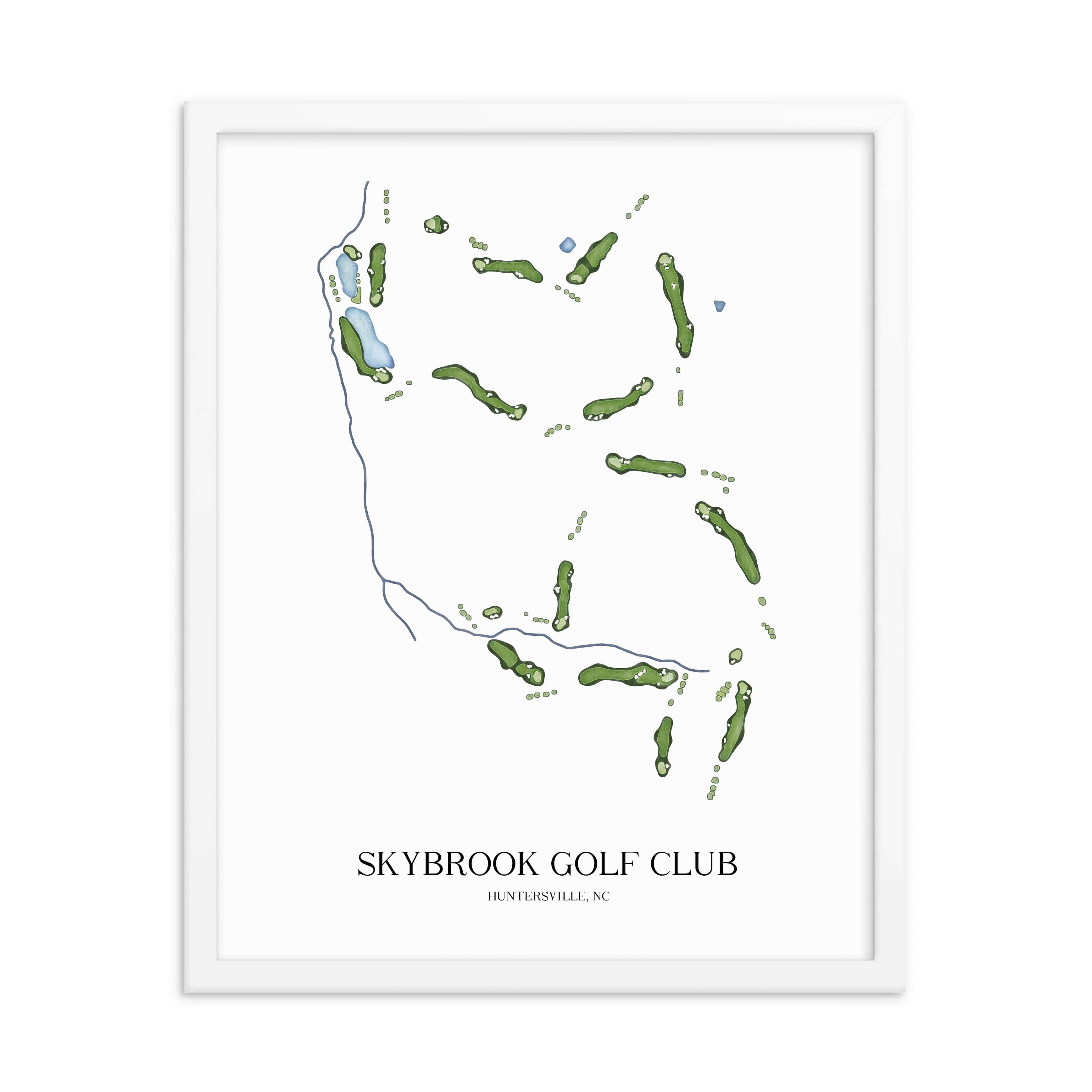 The 19th Hole Golf Shop - Golf Course Prints -  Skybrook Golf Club Golf Course Map Golf Map