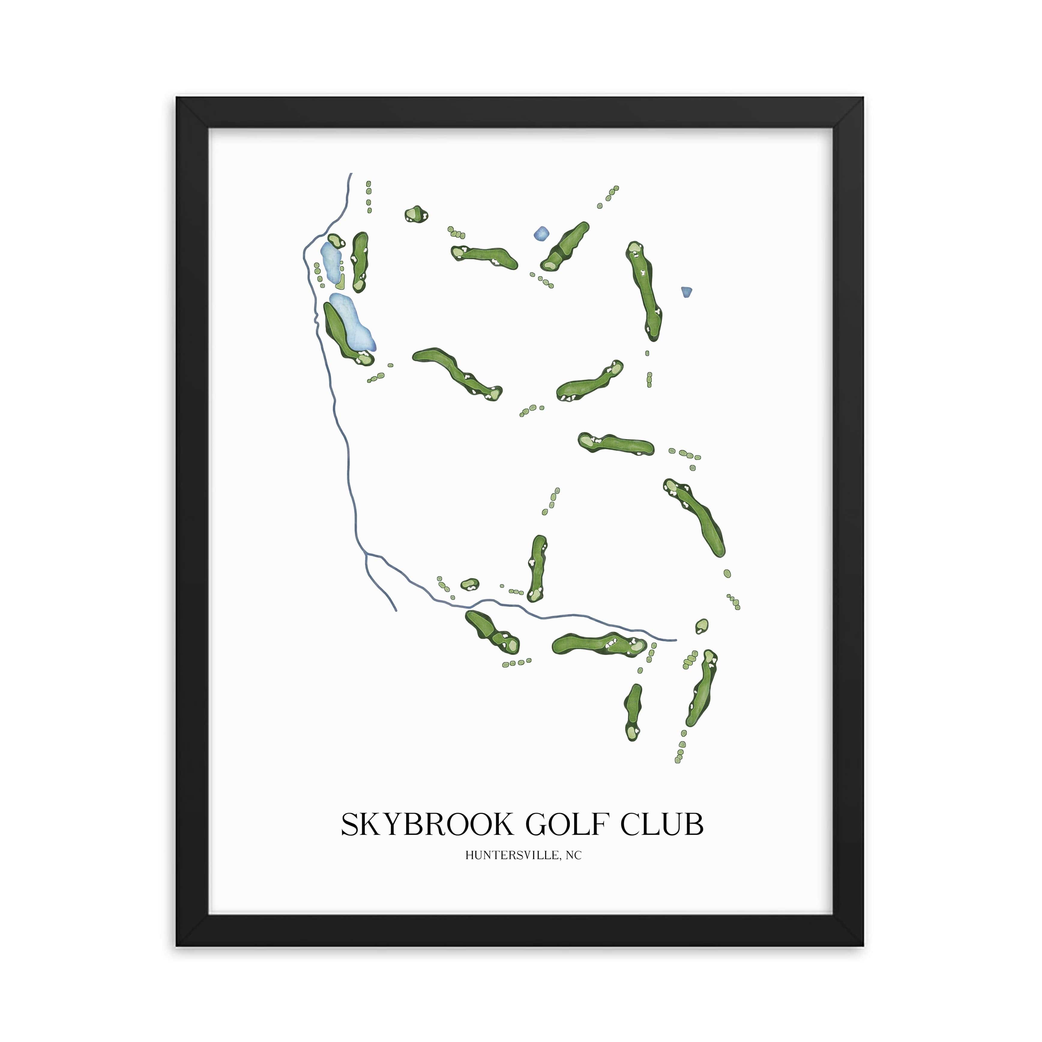 The 19th Hole Golf Shop - Golf Course Prints -  Skybrook Golf Club Golf Course Map Golf Map