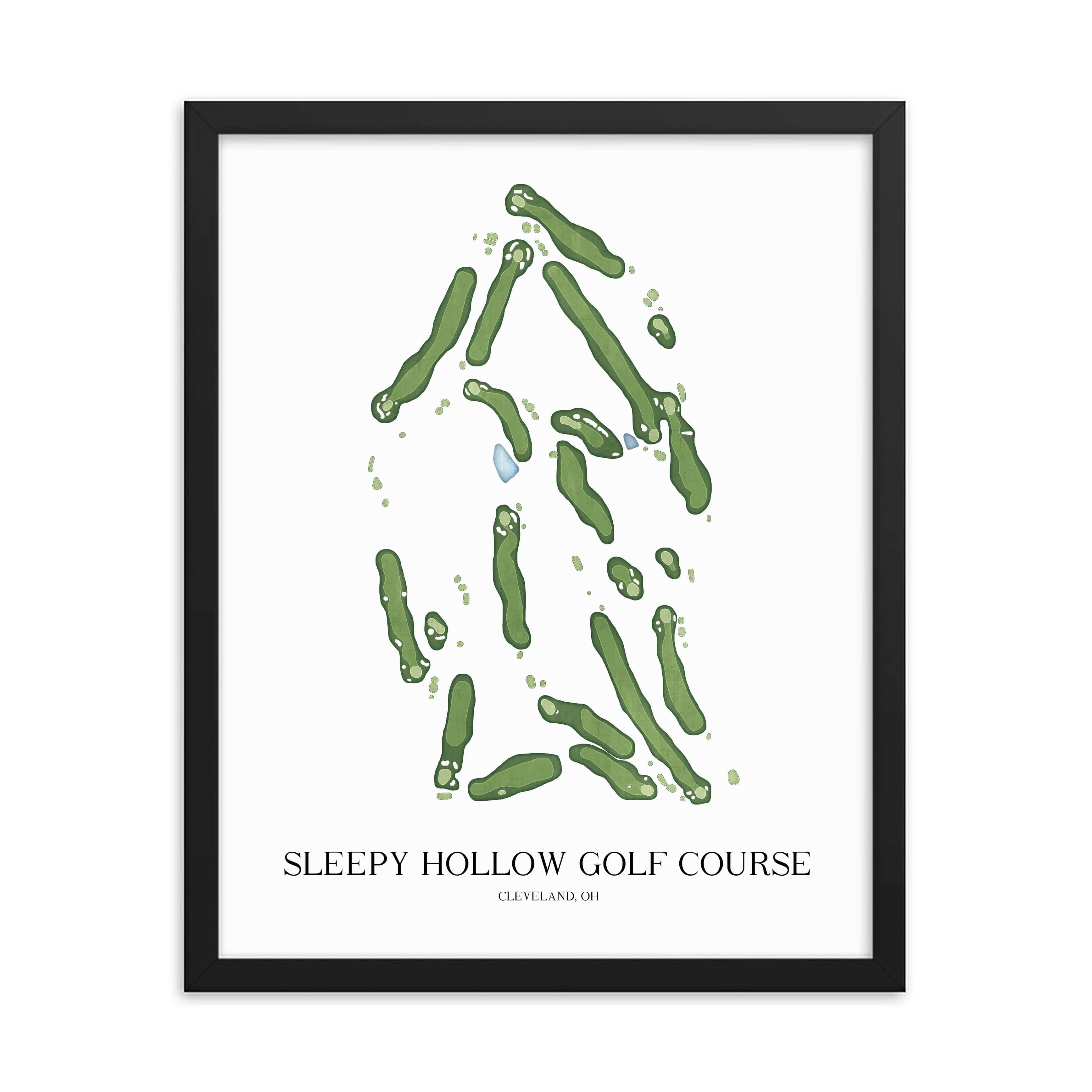 The 19th Hole Golf Shop - Golf Course Prints -  Sleepy Hollow Golf Course Golf Course Map Golf Map