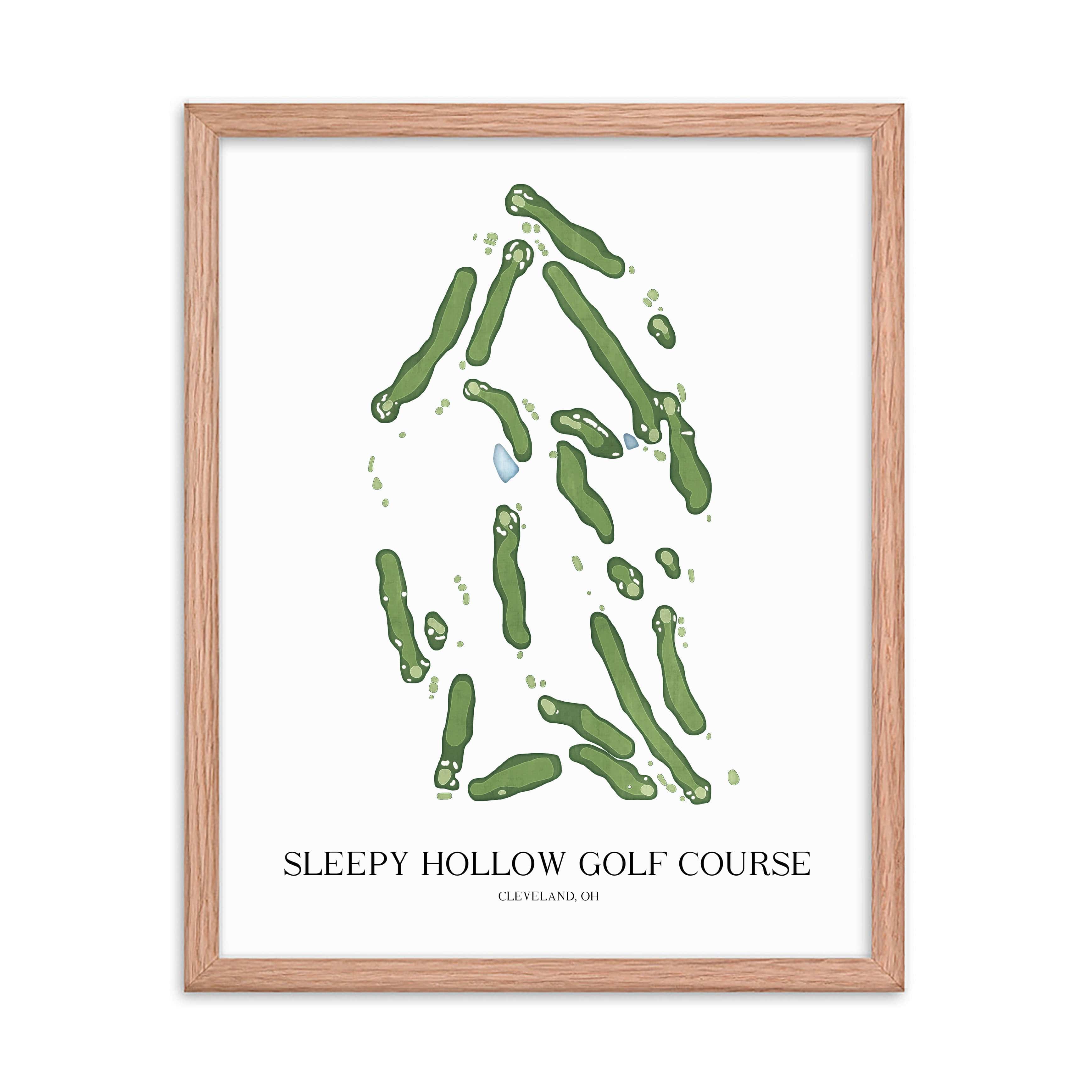 The 19th Hole Golf Shop - Golf Course Prints -  Sleepy Hollow Golf Course Golf Course Map Golf Map