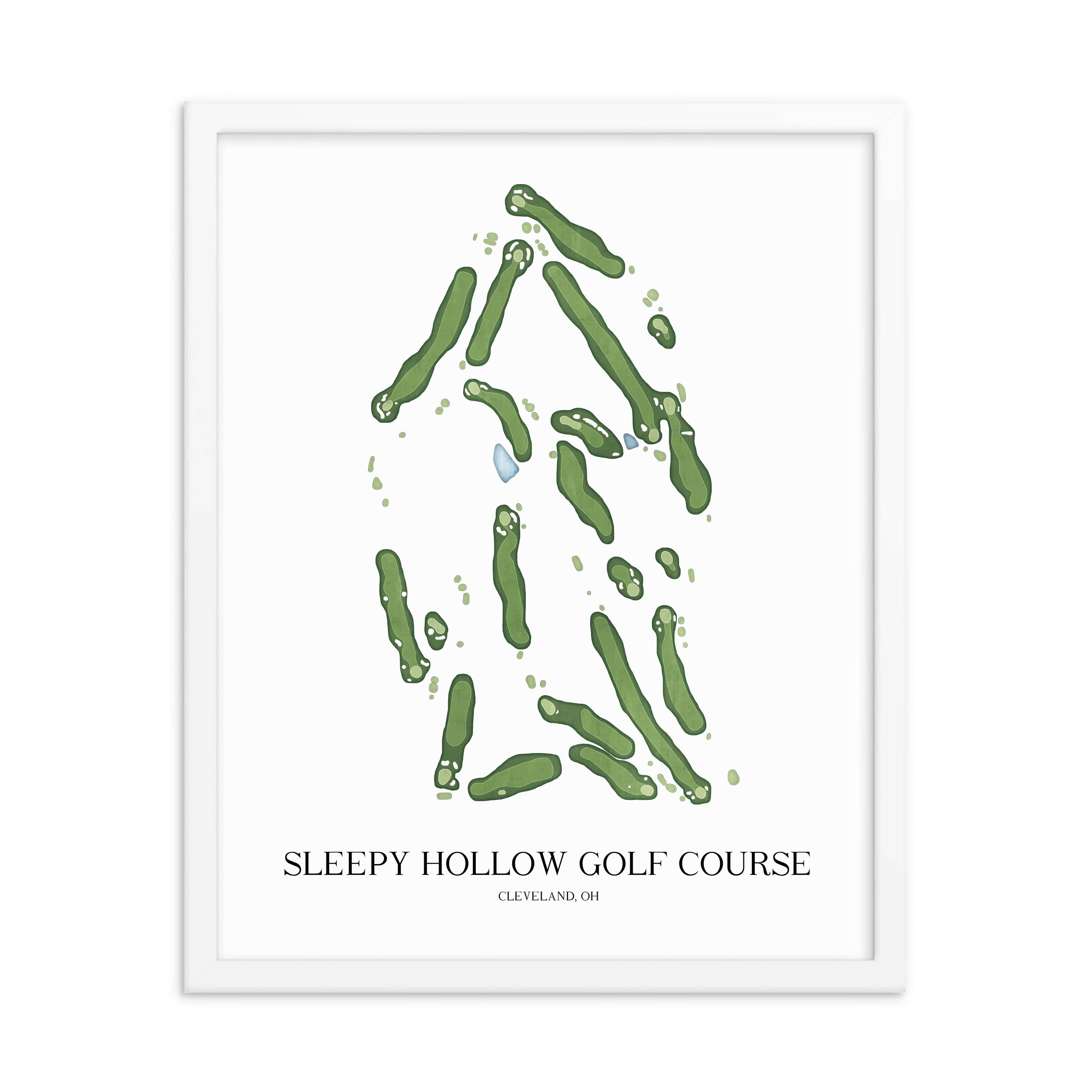 The 19th Hole Golf Shop - Golf Course Prints -  Sleepy Hollow Golf Course Golf Course Map Golf Map