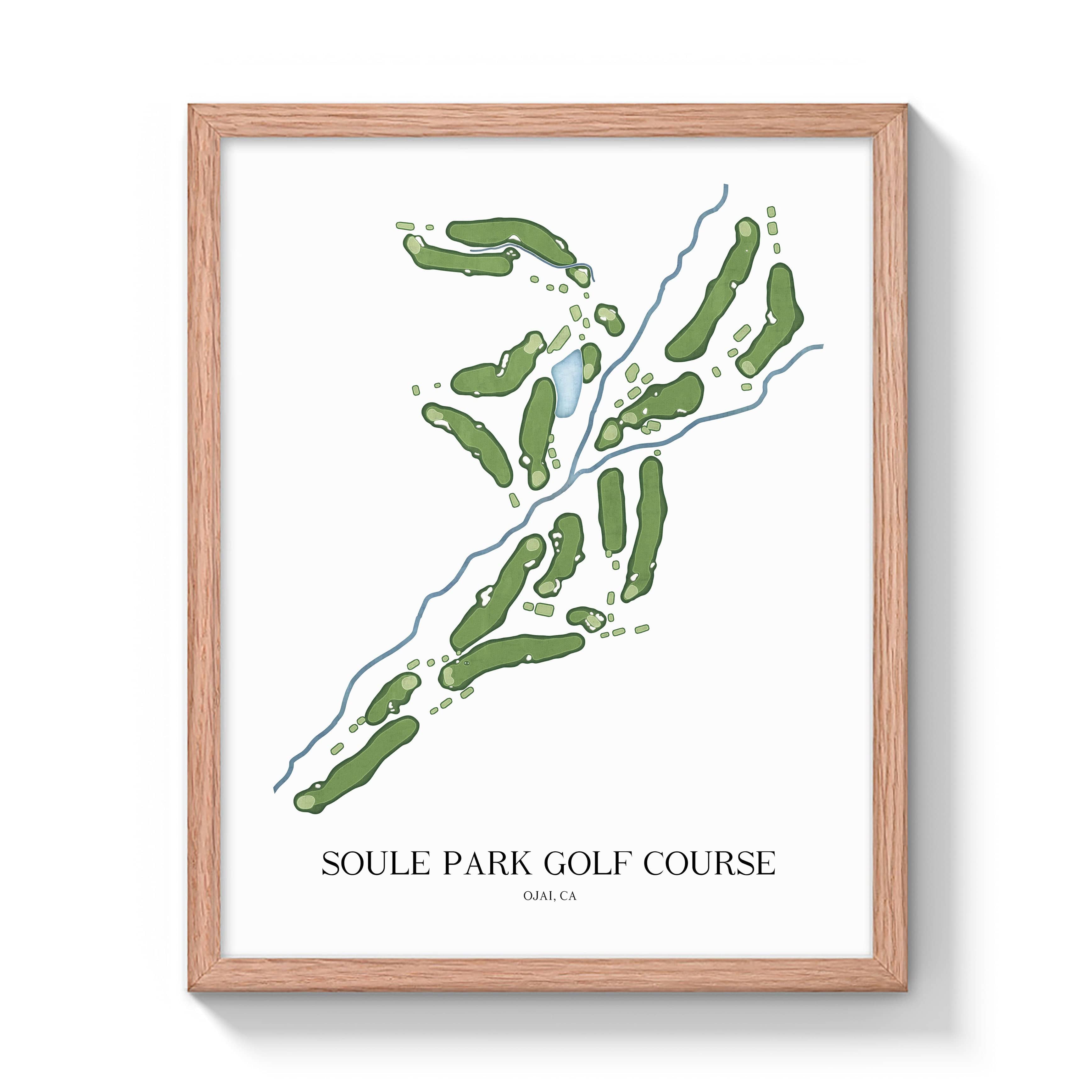 The 19th Hole Golf Shop - Golf Course Prints -  Soule Park Golf Course Golf Course Map Golf Map