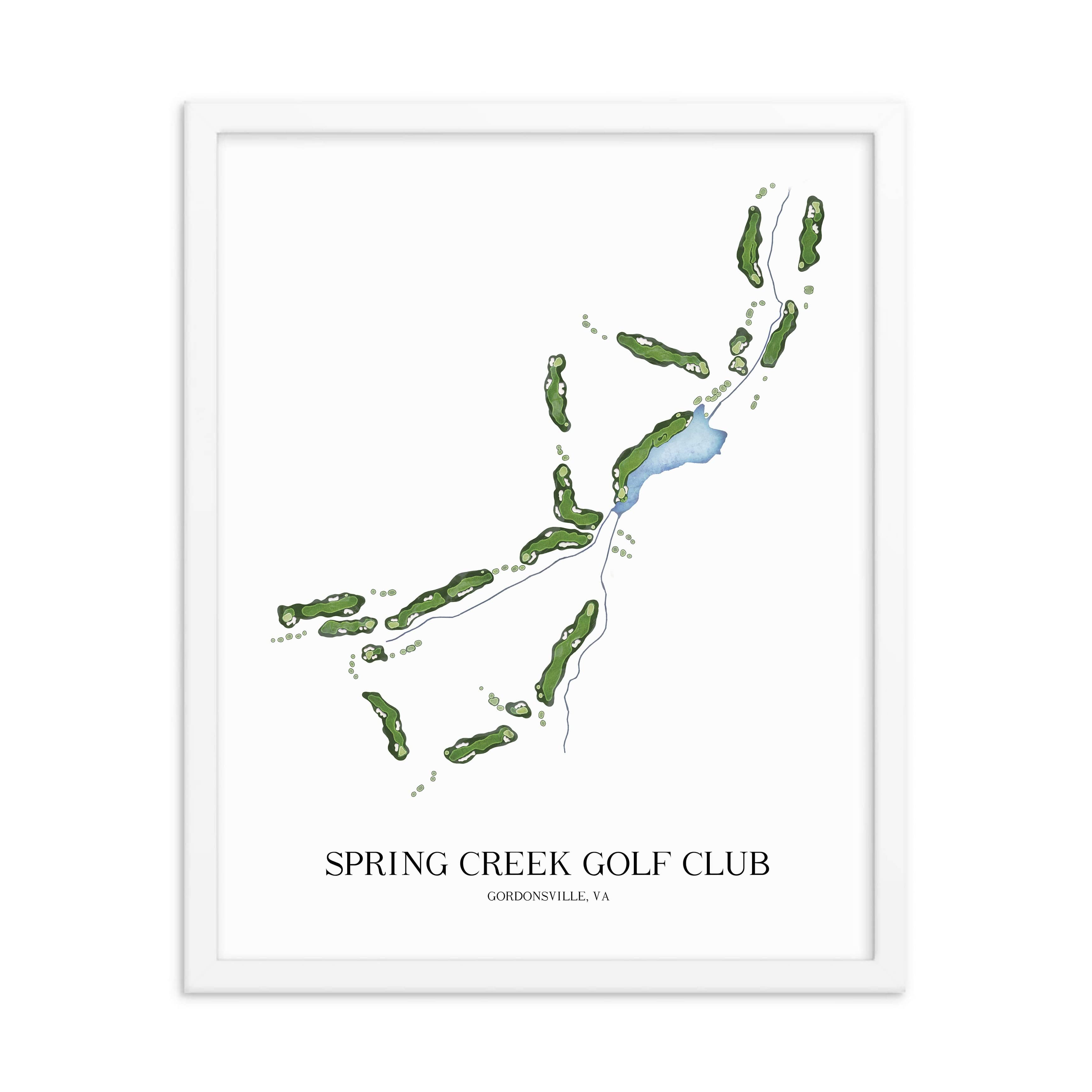 The 19th Hole Golf Shop - Golf Course Prints -  Spring Creek Golf Club Golf Course Map