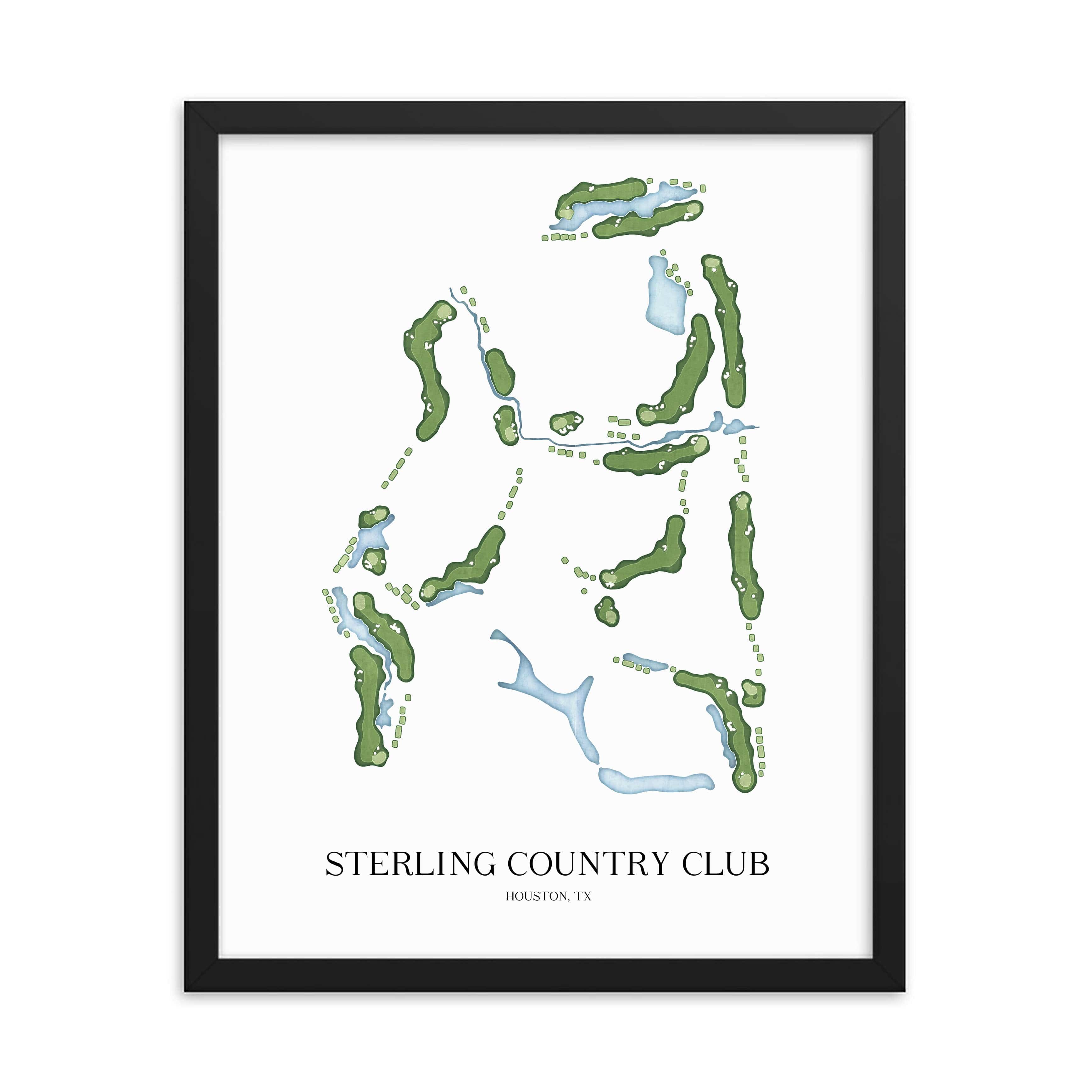 The 19th Hole Golf Shop - Golf Course Prints -  Sterling Country Club Golf Course Map Golf Map