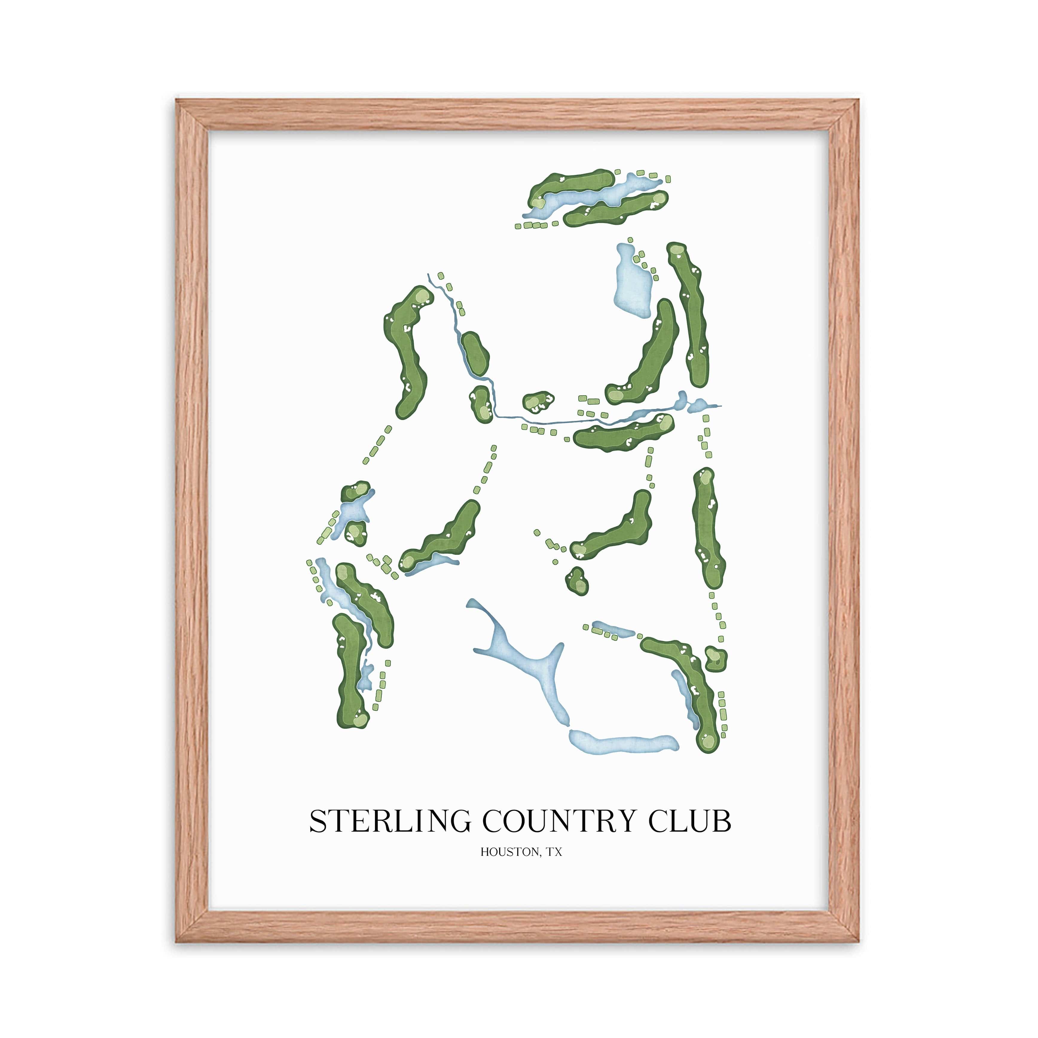 The 19th Hole Golf Shop - Golf Course Prints -  Sterling Country Club Golf Course Map Golf Map