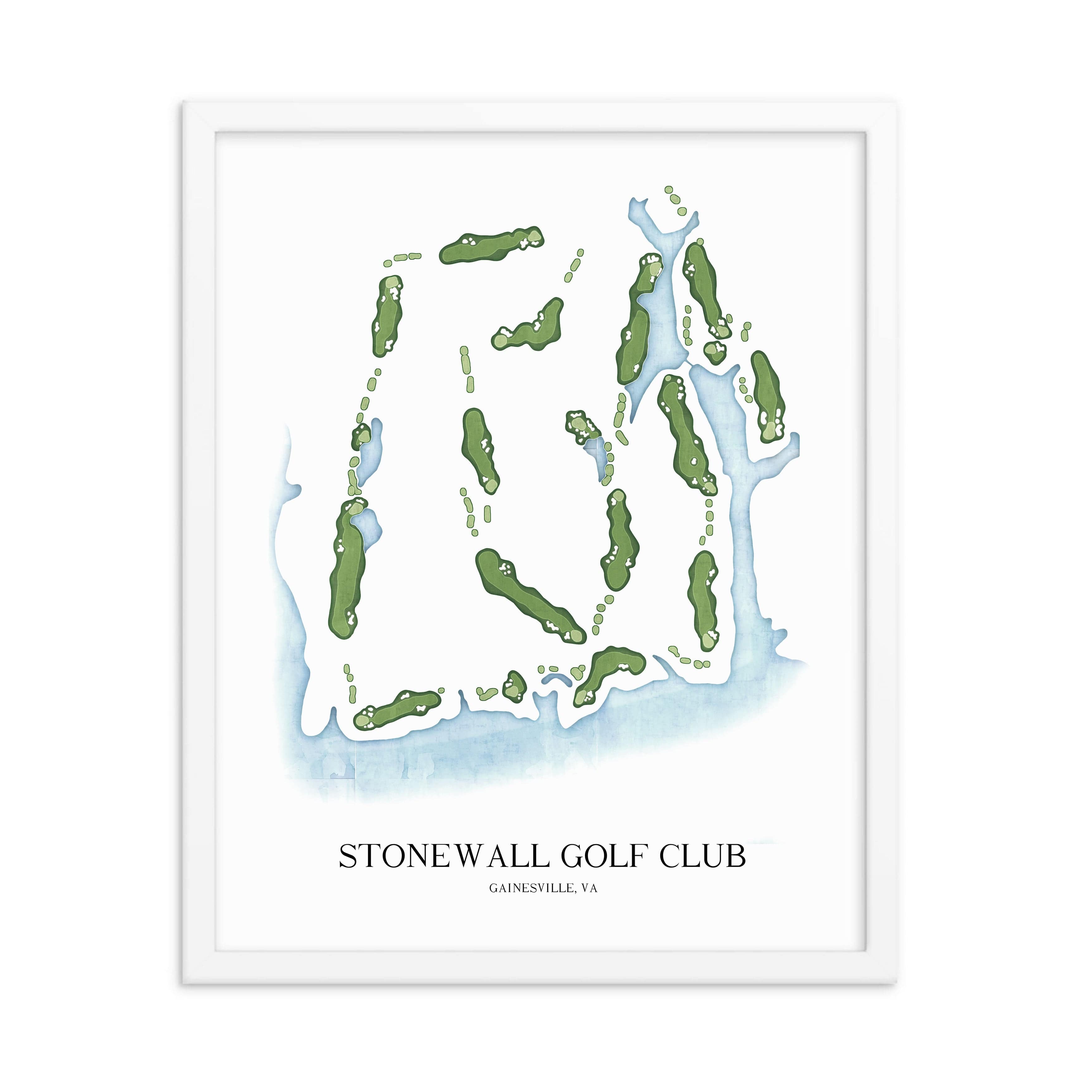 The 19th Hole Golf Shop - Golf Course Prints -  Stonewall Golf Club Golf Course Map Golf Map