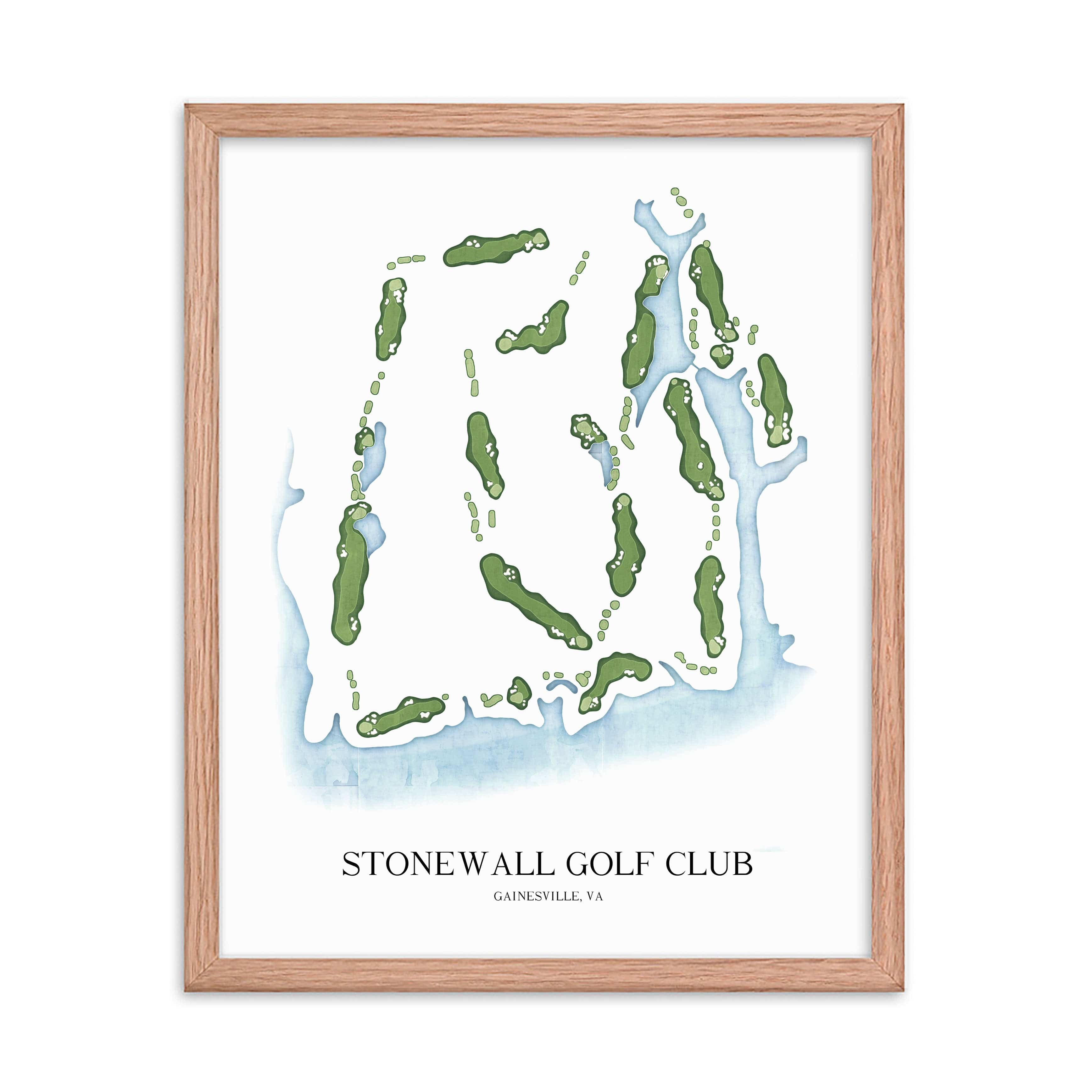 The 19th Hole Golf Shop - Golf Course Prints -  Stonewall Golf Club Golf Course Map Golf Map