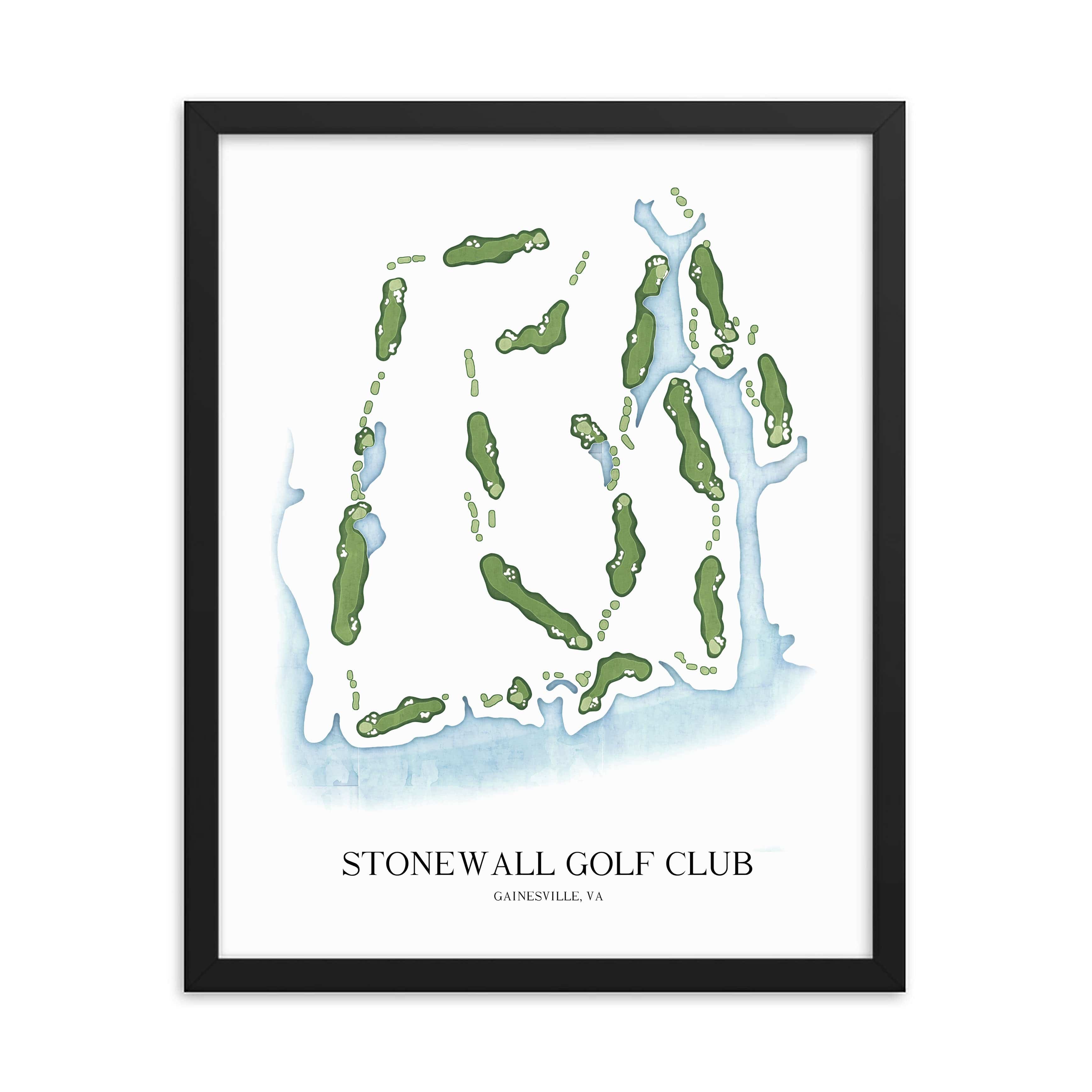 The 19th Hole Golf Shop - Golf Course Prints -  Stonewall Golf Club Golf Course Map Golf Map