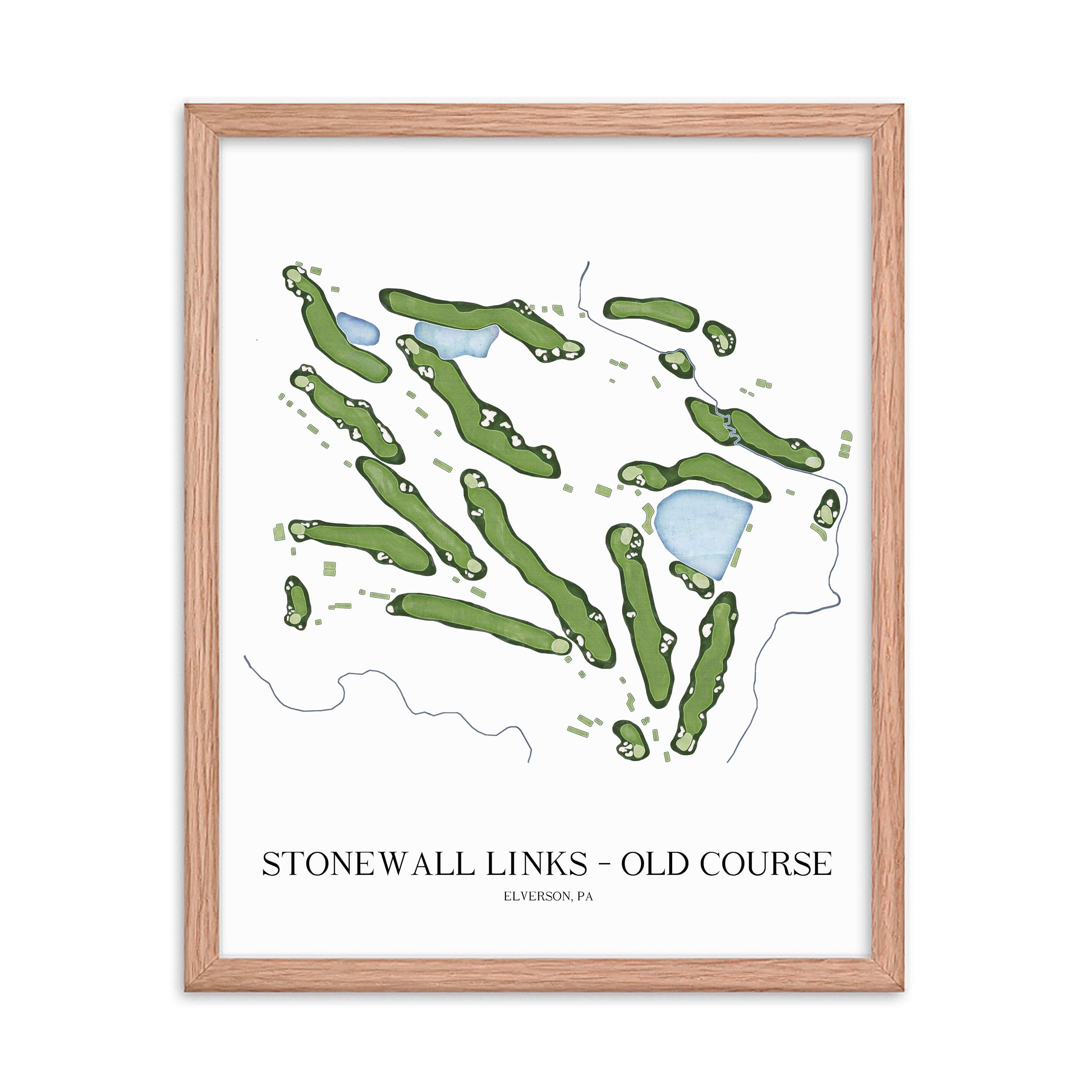 The 19th Hole Golf Shop - Golf Course Prints -  Stonewall Links - Old Course Golf Course Map Golf Map