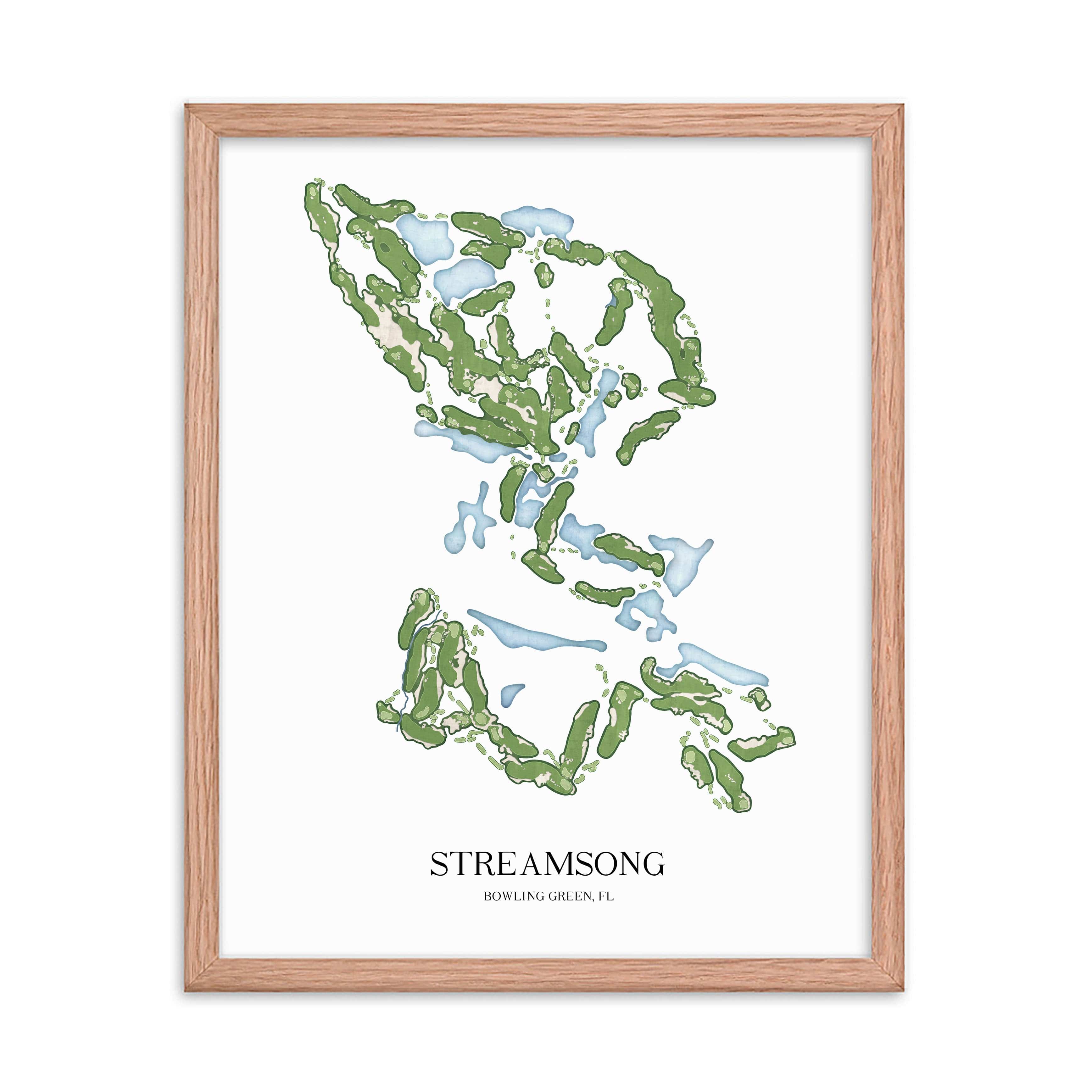 The 19th Hole Golf Shop - Golf Course Prints -  Streamsong Golf Course Map Golf Map