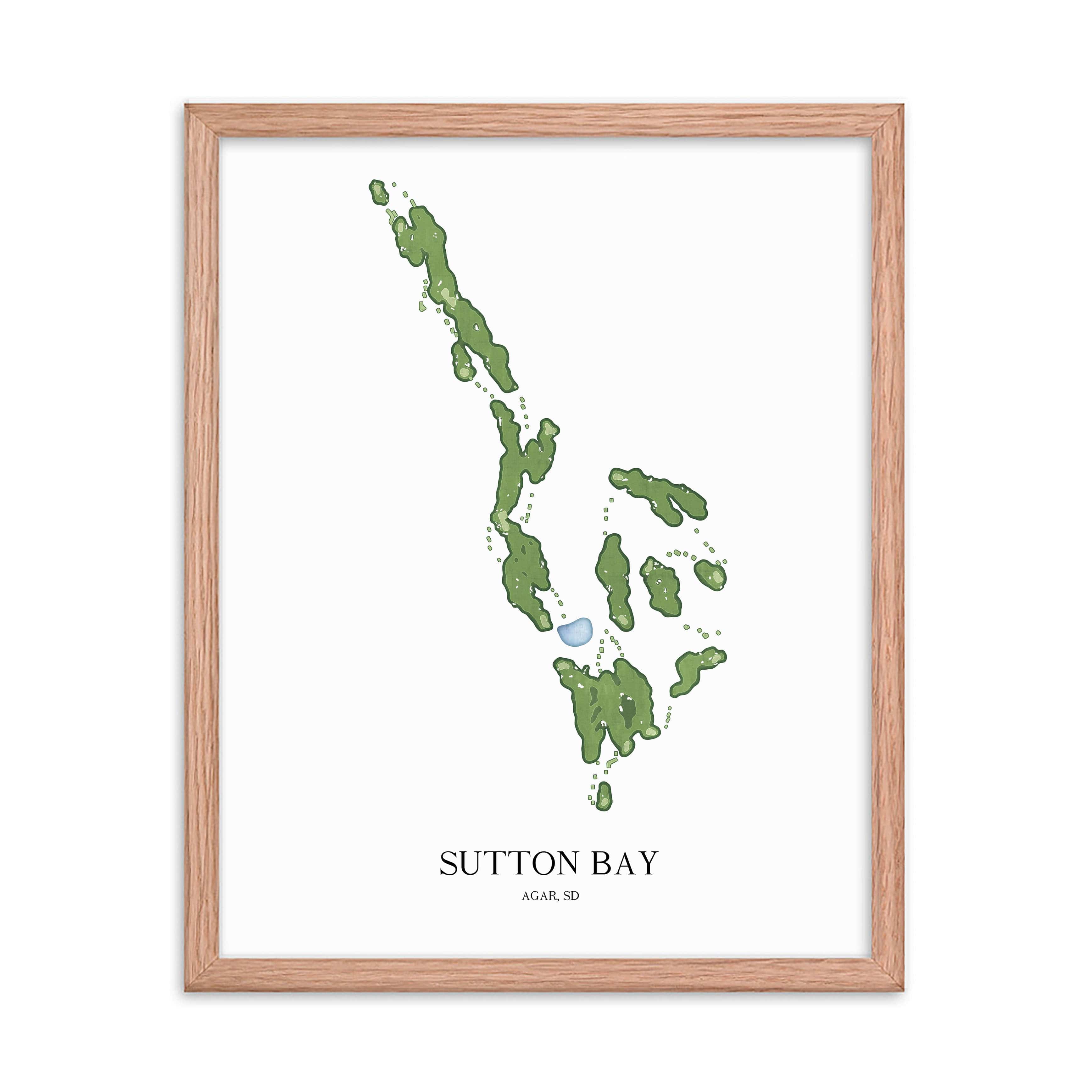 The 19th Hole Golf Shop - Golf Course Prints -  Sutton Bay Golf Course Golf Course Map