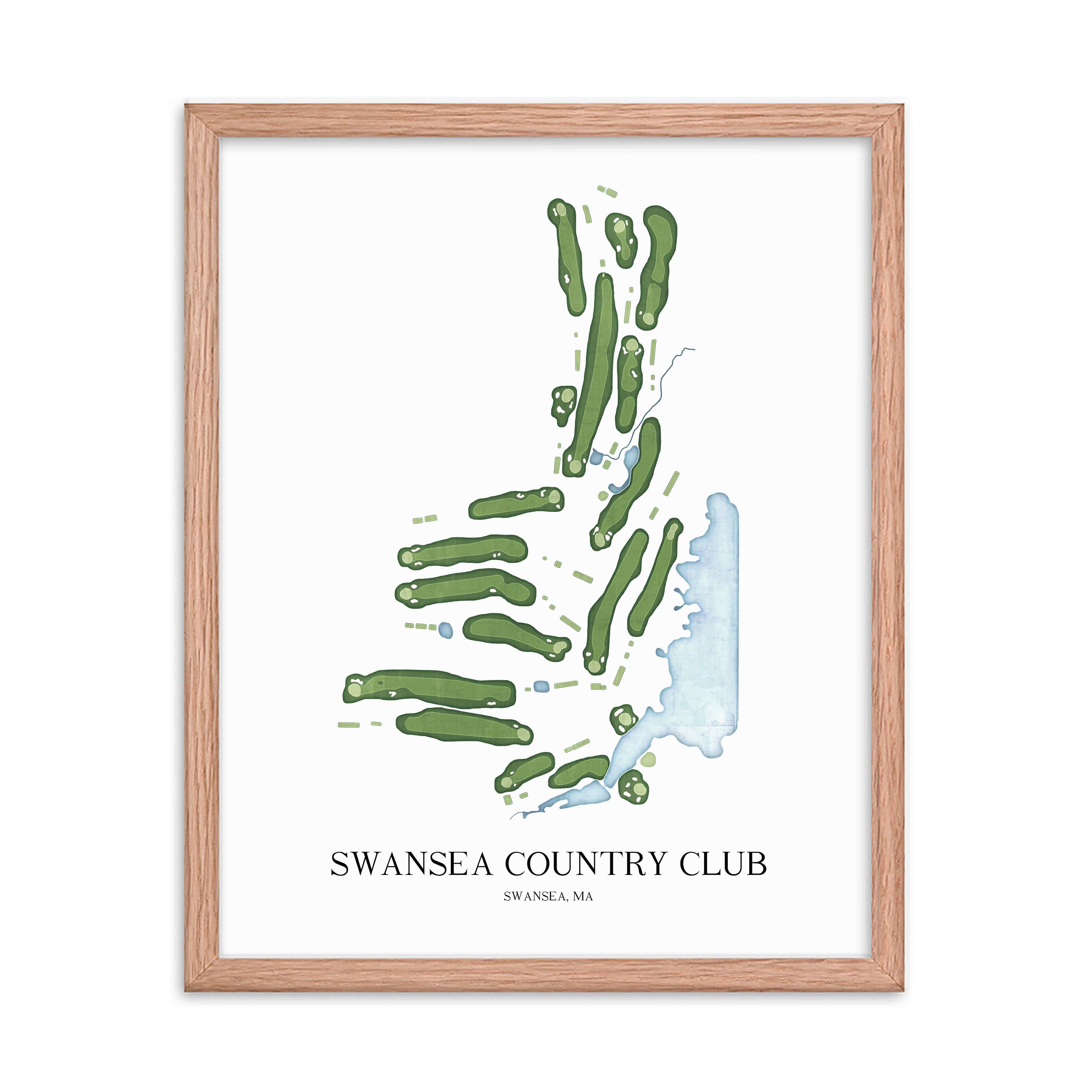 The 19th Hole Golf Shop - Golf Course Prints -  Swansea Country Club Golf Course Map