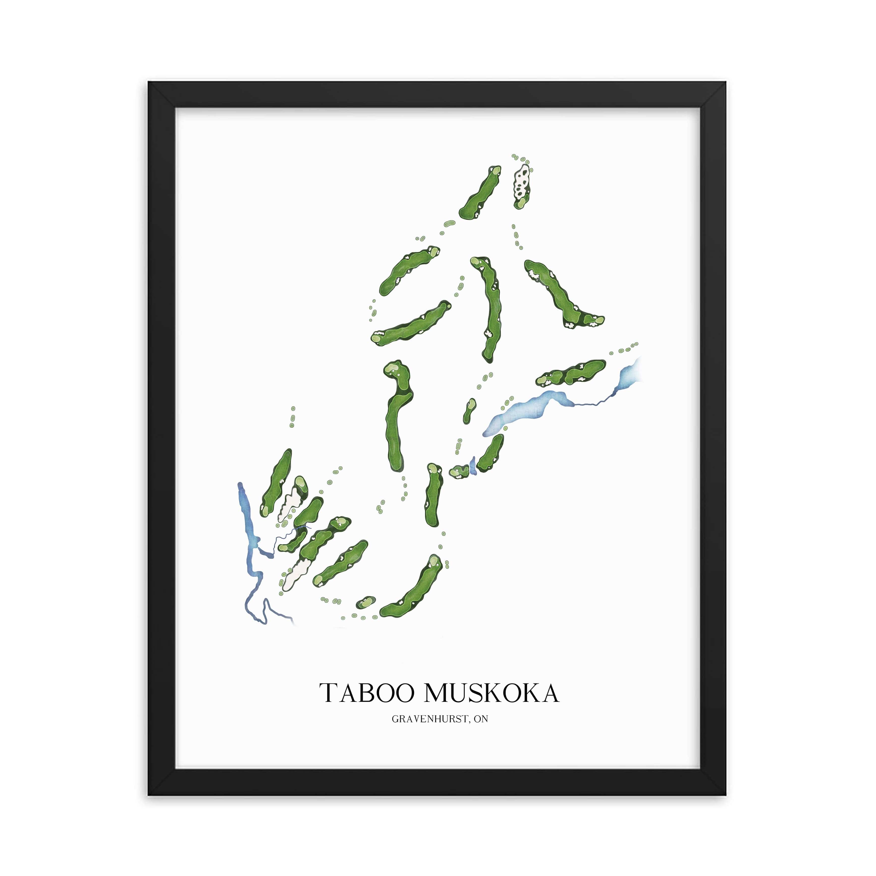 The 19th Hole Golf Shop - Golf Course Prints -  Taboo Muskoka Golf Course Map Golf Map