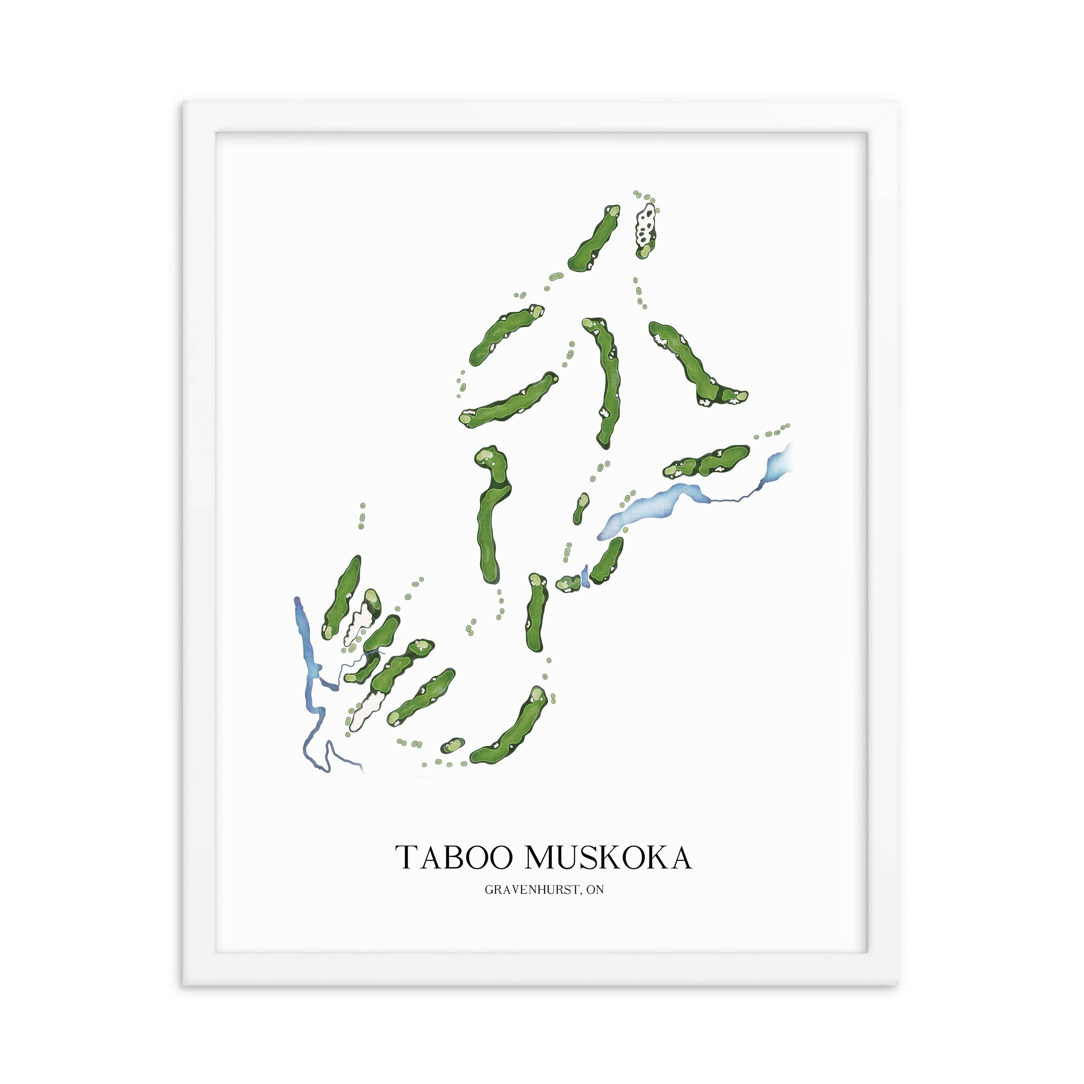 The 19th Hole Golf Shop - Golf Course Prints -  Taboo Muskoka Golf Course Map Golf Map