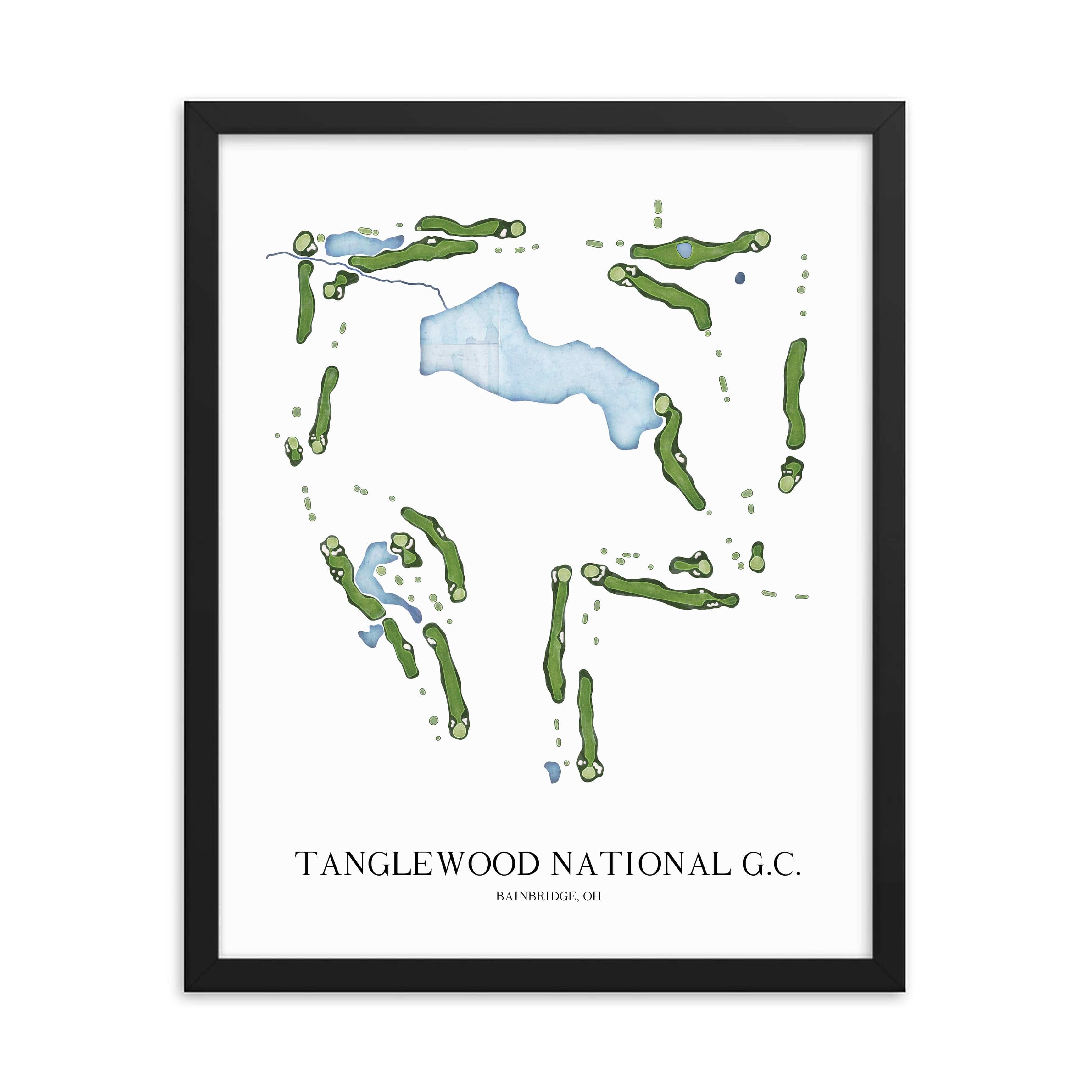 The 19th Hole Golf Shop - Golf Course Prints -  Tanglewood National Golf Course Map Golf Map