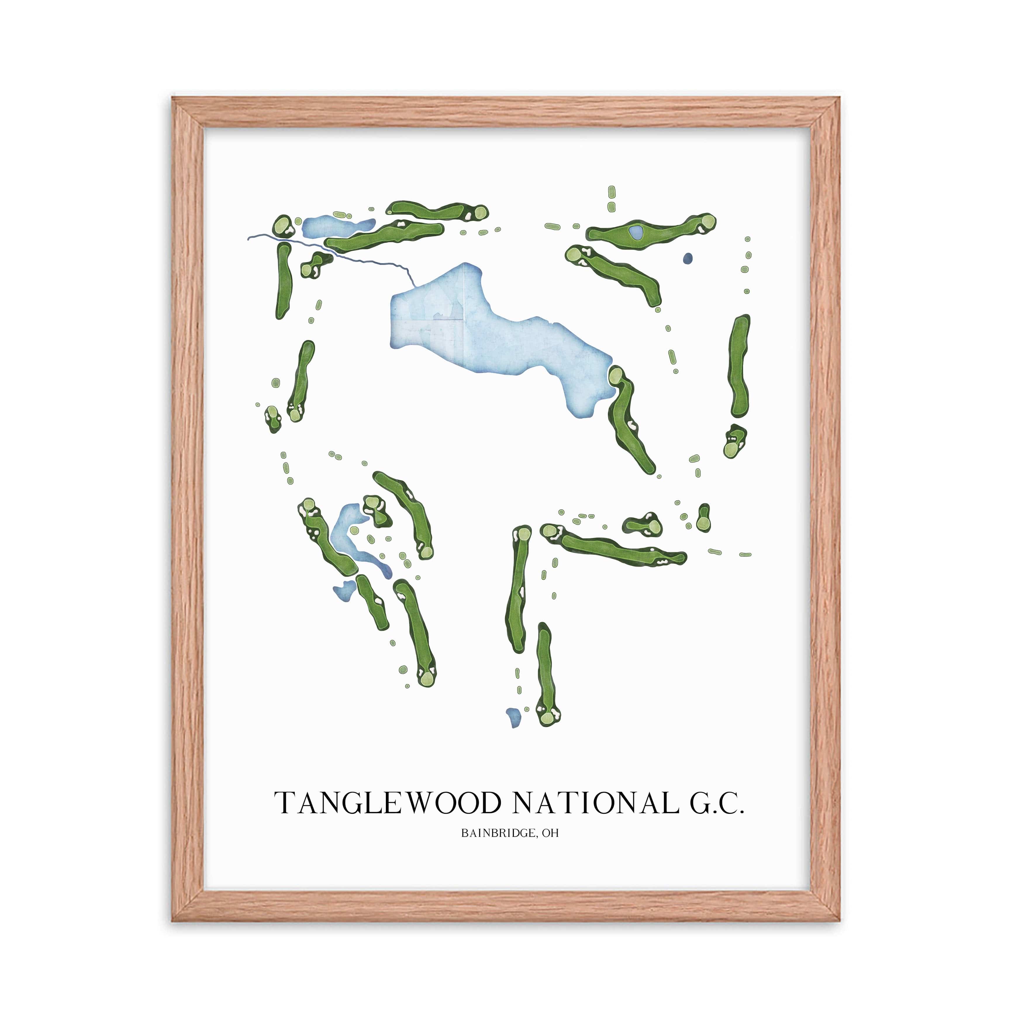 The 19th Hole Golf Shop - Golf Course Prints -  Tanglewood National Golf Course Map Golf Map