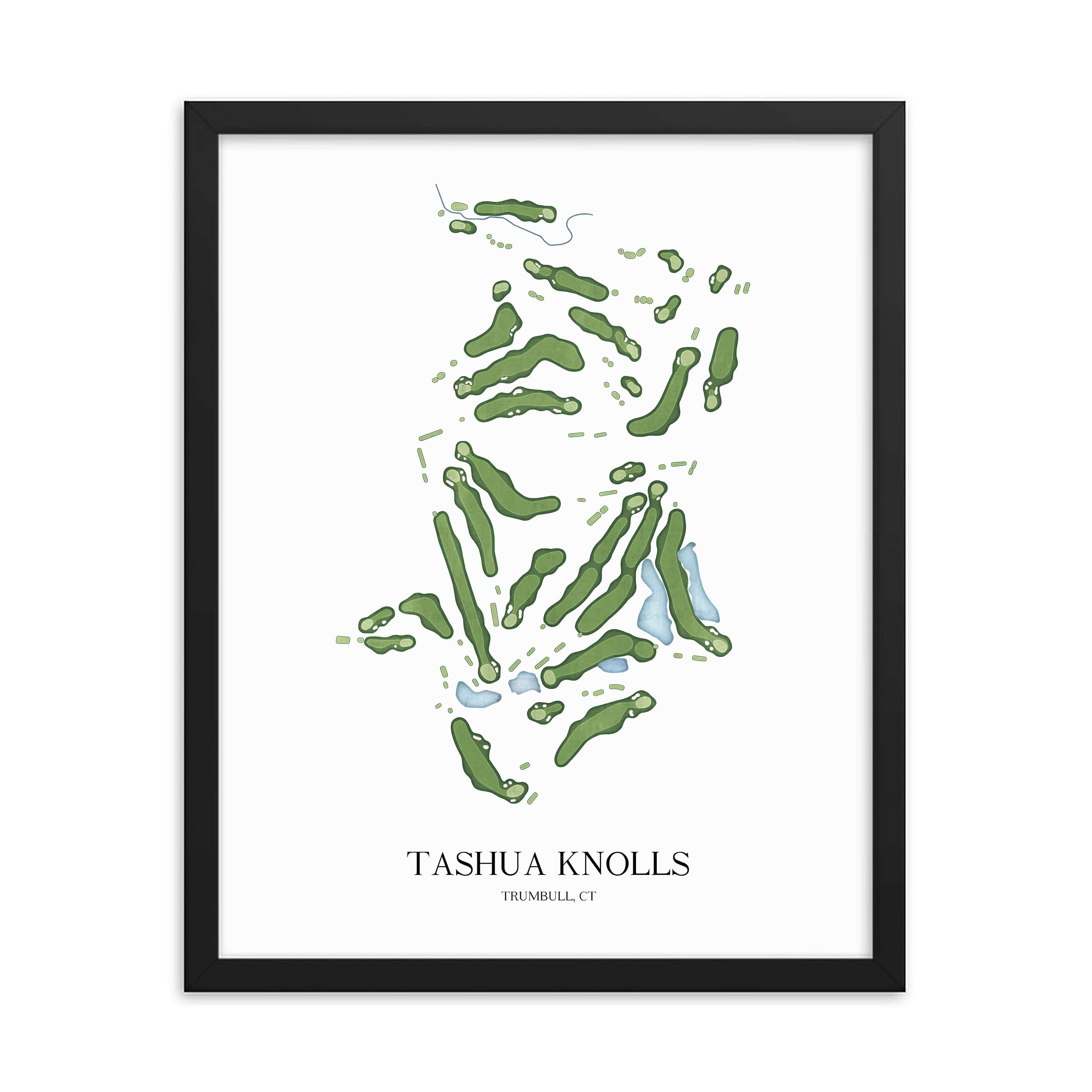 The 19th Hole Golf Shop - Golf Course Prints -  Tashua Knolls Golf Course Map Golf Map