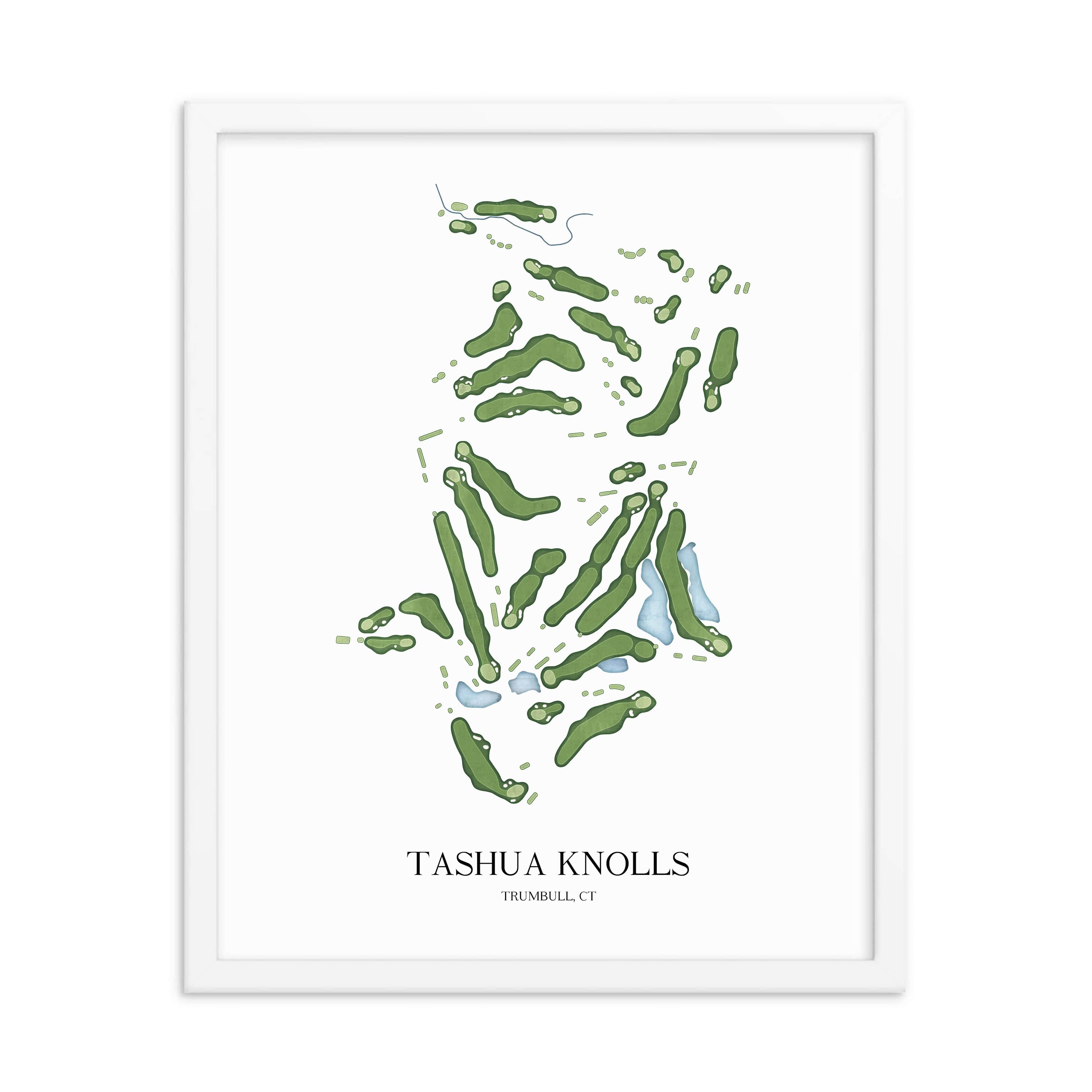 The 19th Hole Golf Shop - Golf Course Prints -  Tashua Knolls Golf Course Map Golf Map