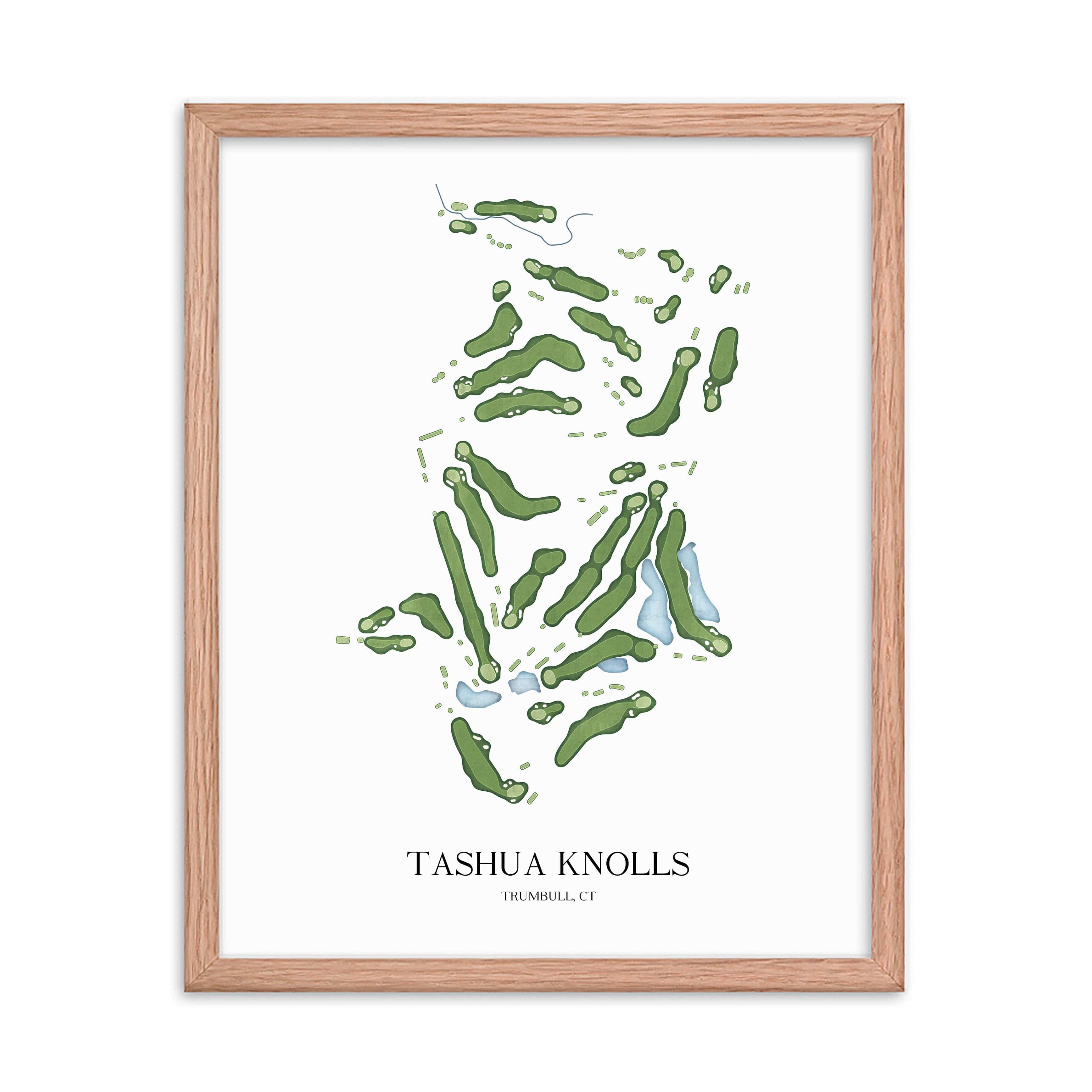 The 19th Hole Golf Shop - Golf Course Prints -  Tashua Knolls Golf Course Map Golf Map