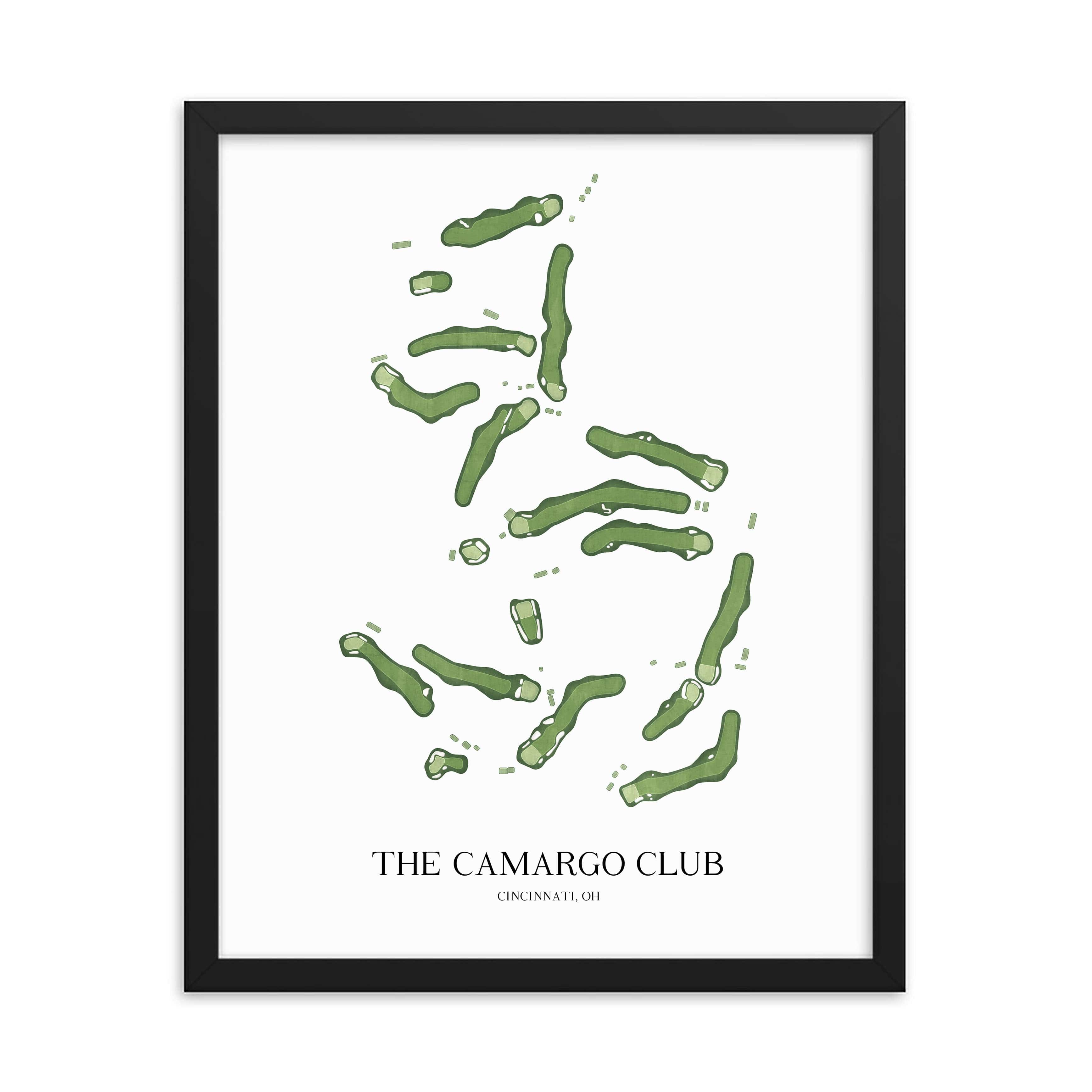 The 19th Hole Golf Shop - Golf Course Prints -  Camargo Club Golf Course Map Golf Map