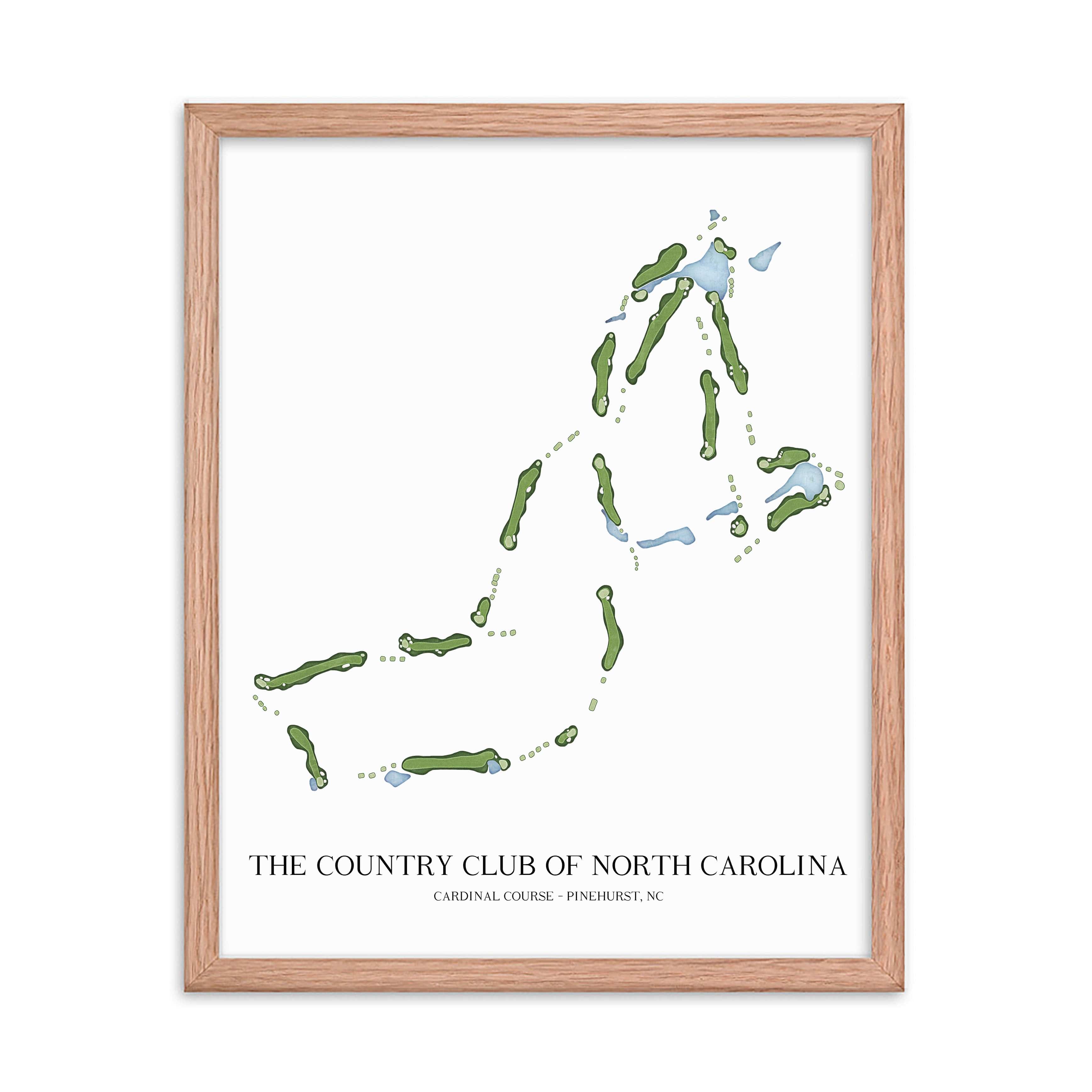 The 19th Hole Golf Shop - Golf Course Prints -  The Country Club of North Carolina - Cardinal Golf Course Map