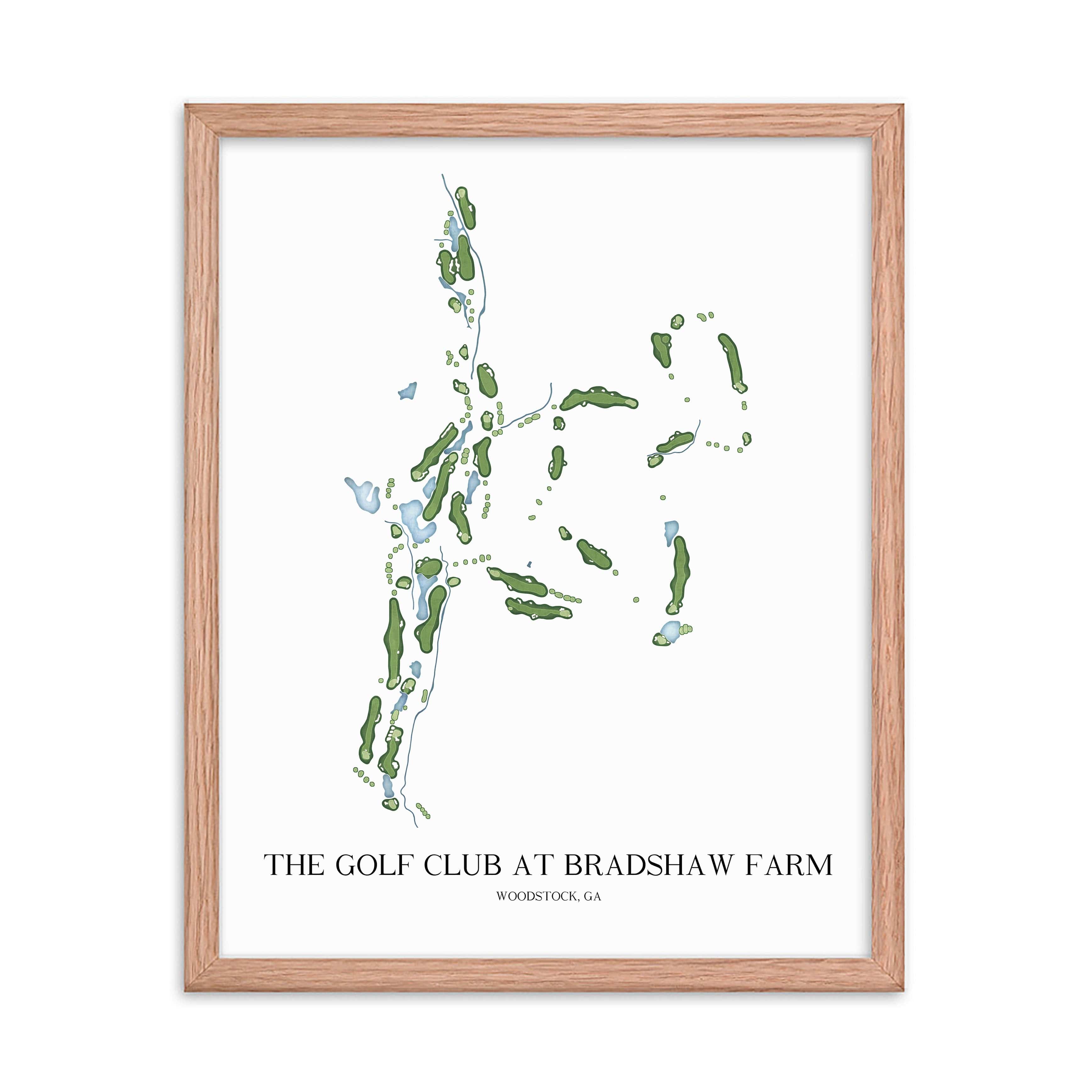 The 19th Hole Golf Shop - Golf Course Prints -  The Golf Club at Bradshaw Farm Golf Course Map Golf Map