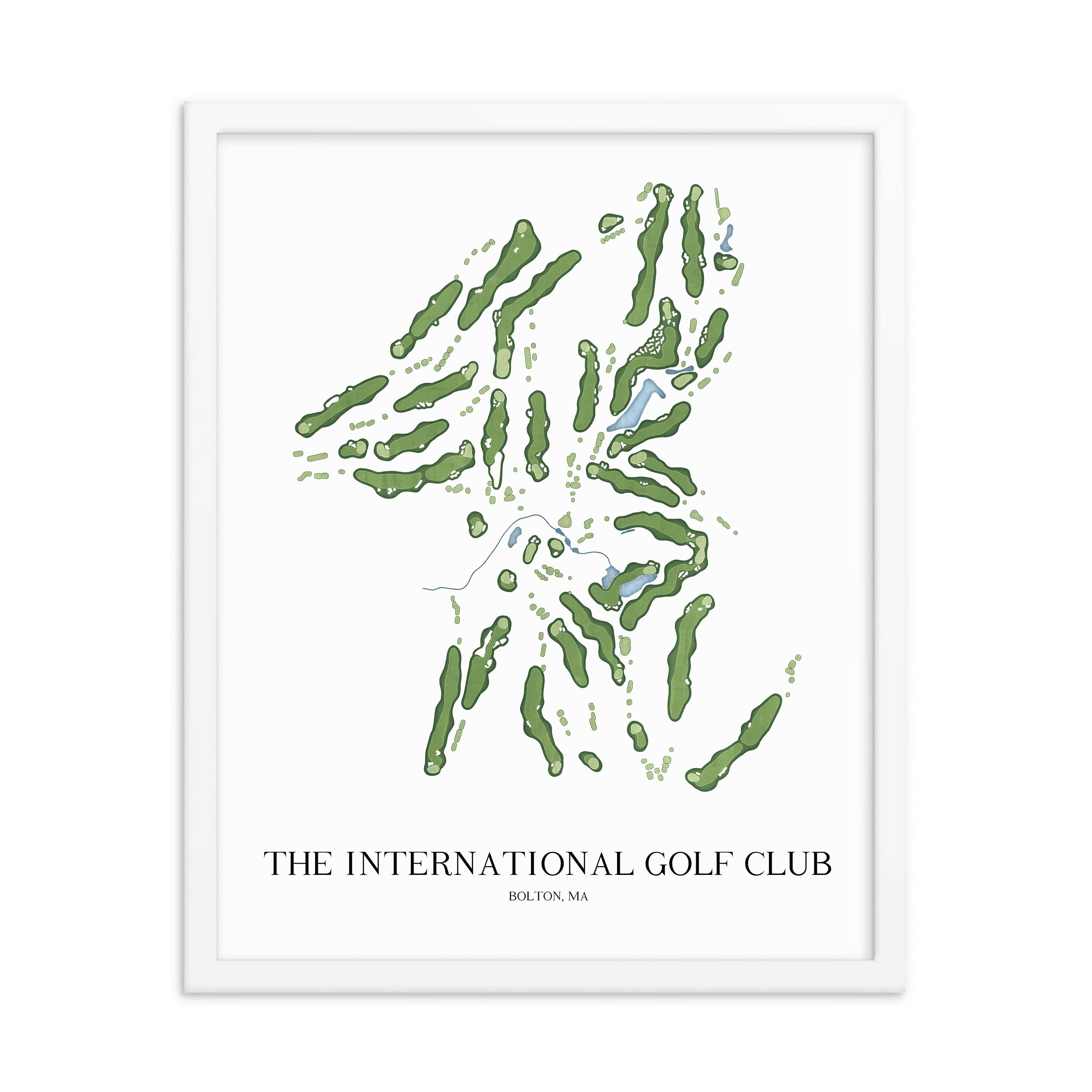 The 19th Hole Golf Shop - Golf Course Prints -  The International Golf Club Golf Course Map Golf Map