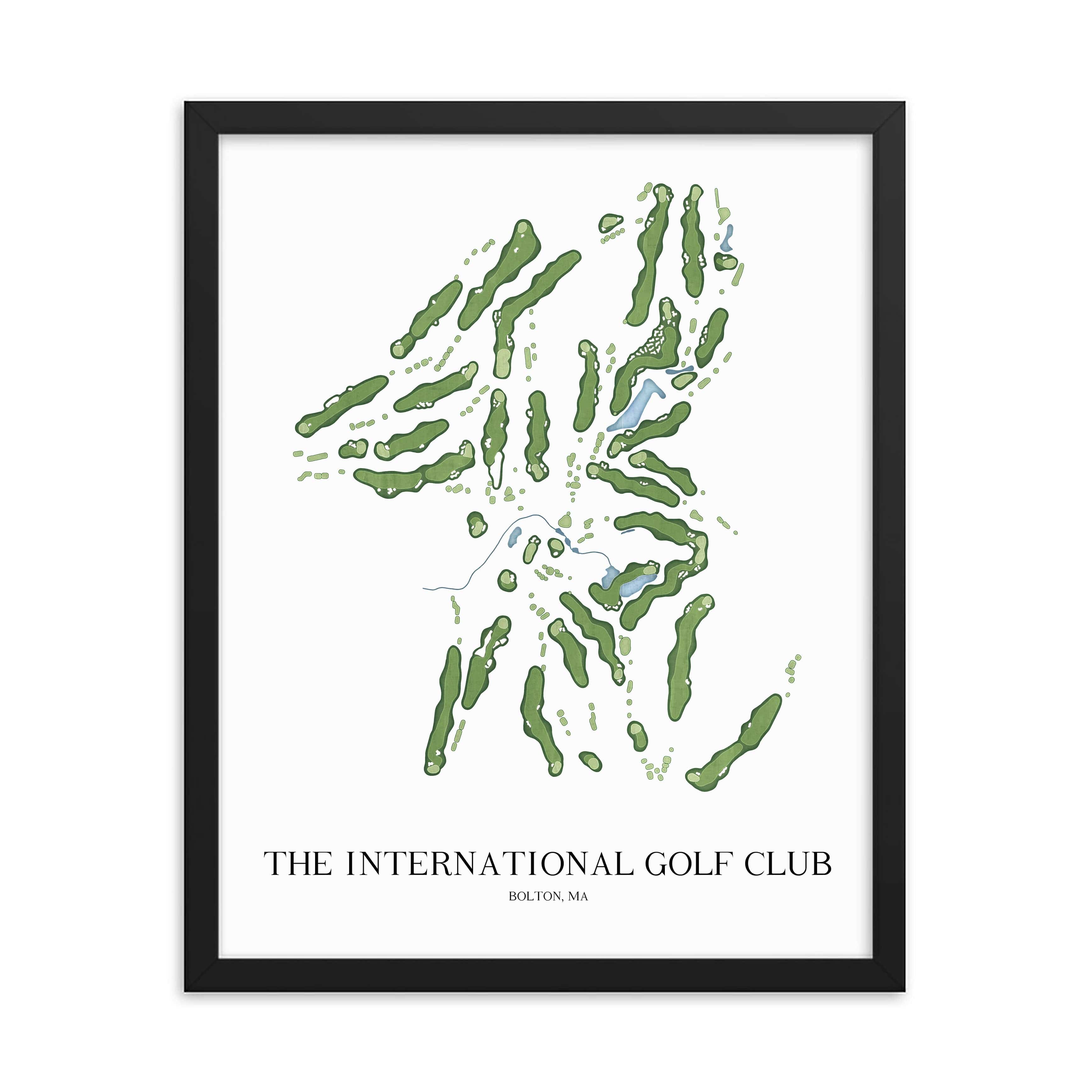 The 19th Hole Golf Shop - Golf Course Prints -  The International Golf Club Golf Course Map Golf Map