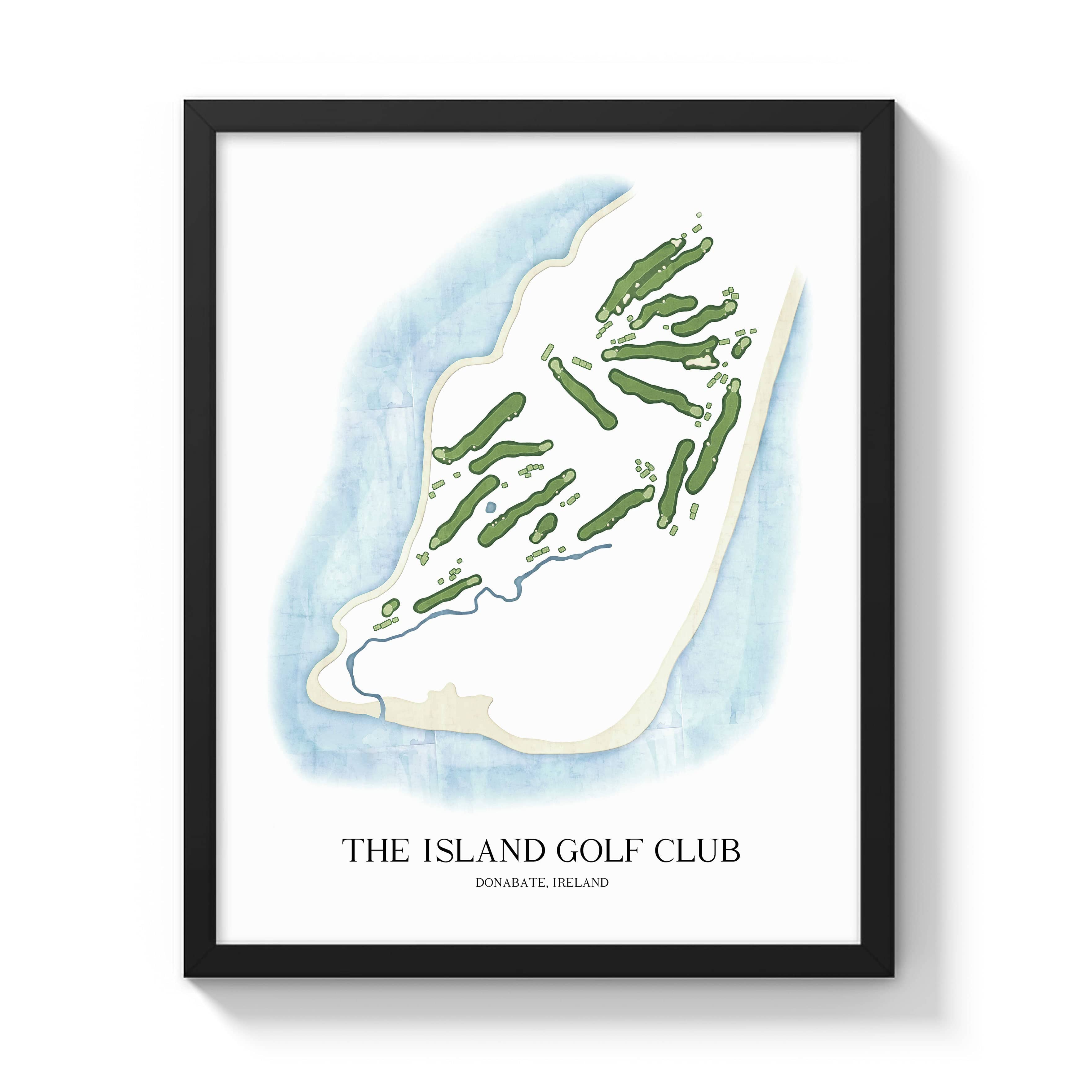 The 19th Hole Golf Shop - Golf Course Prints -  The Island Golf Club Golf Course Map Golf Map