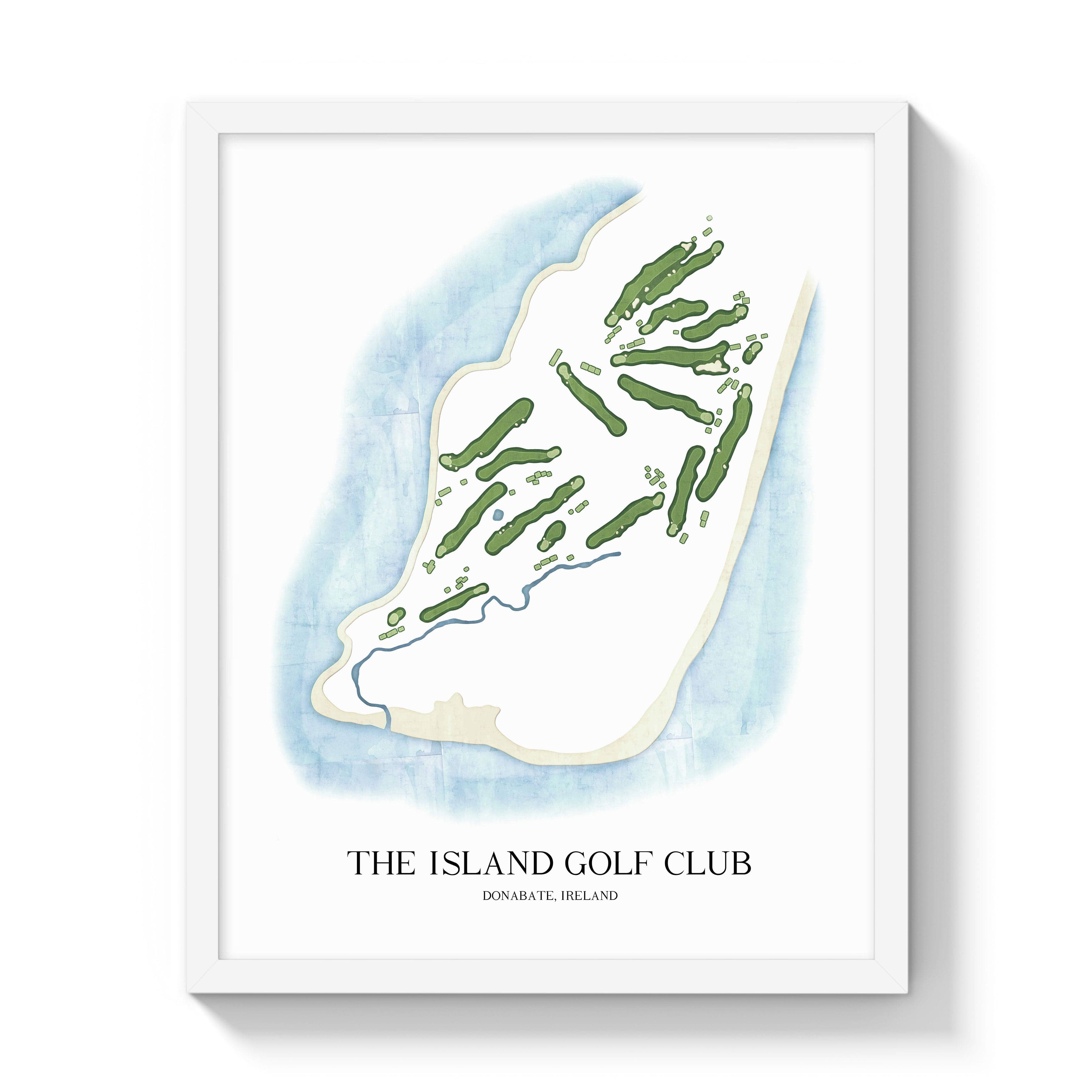 The 19th Hole Golf Shop - Golf Course Prints -  The Island Golf Club Golf Course Map Golf Map