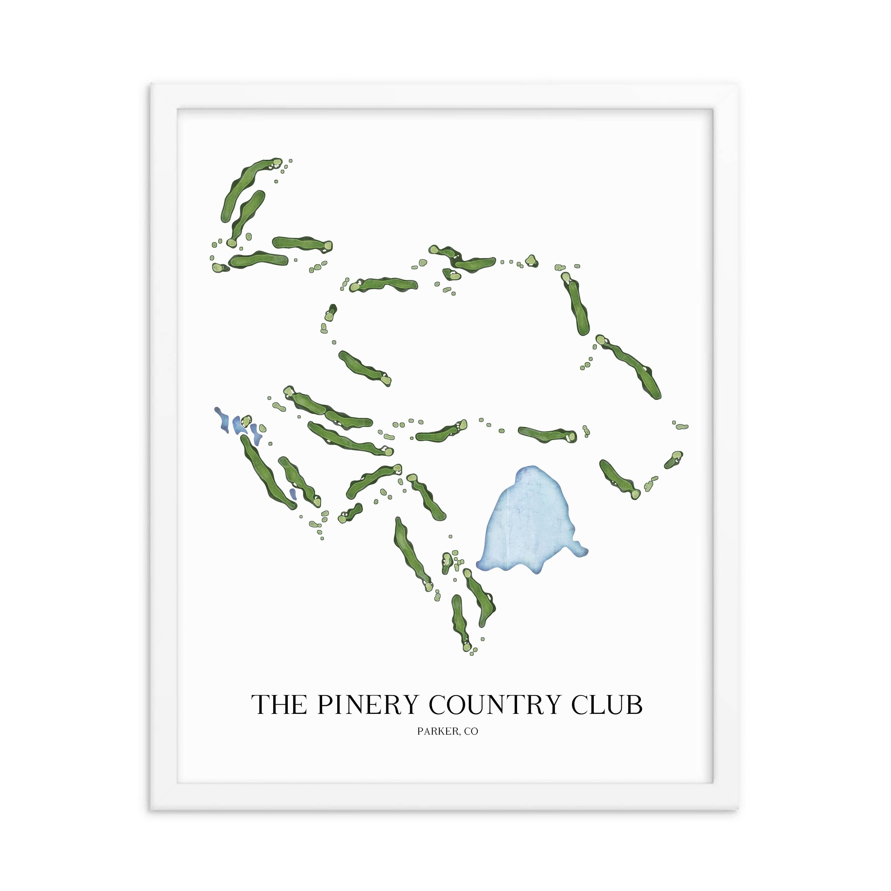 The 19th Hole Golf Shop - Golf Course Prints -  The Pinery Country Club Golf Course Map Golf Map