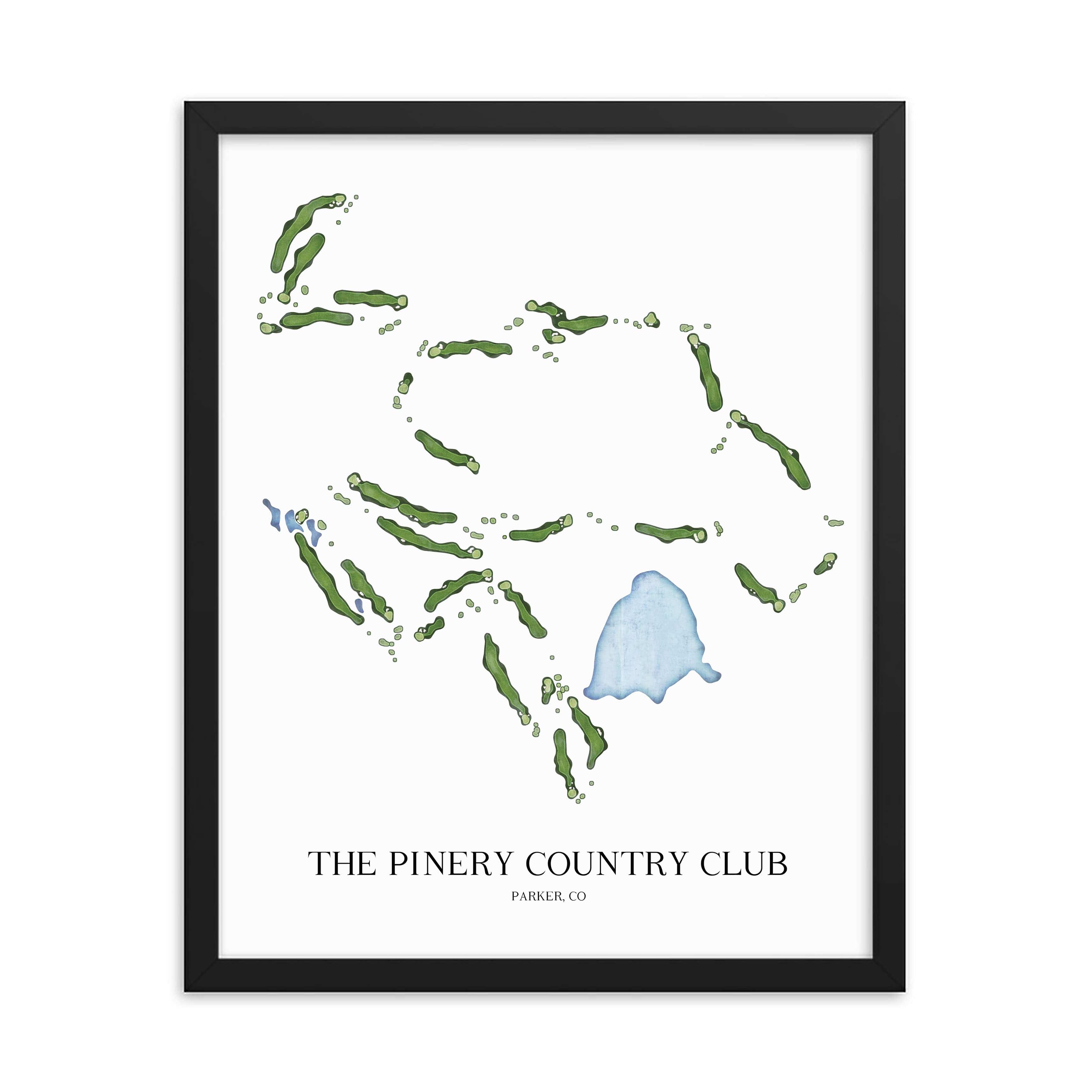 The 19th Hole Golf Shop - Golf Course Prints -  The Pinery Country Club Golf Course Map Golf Map