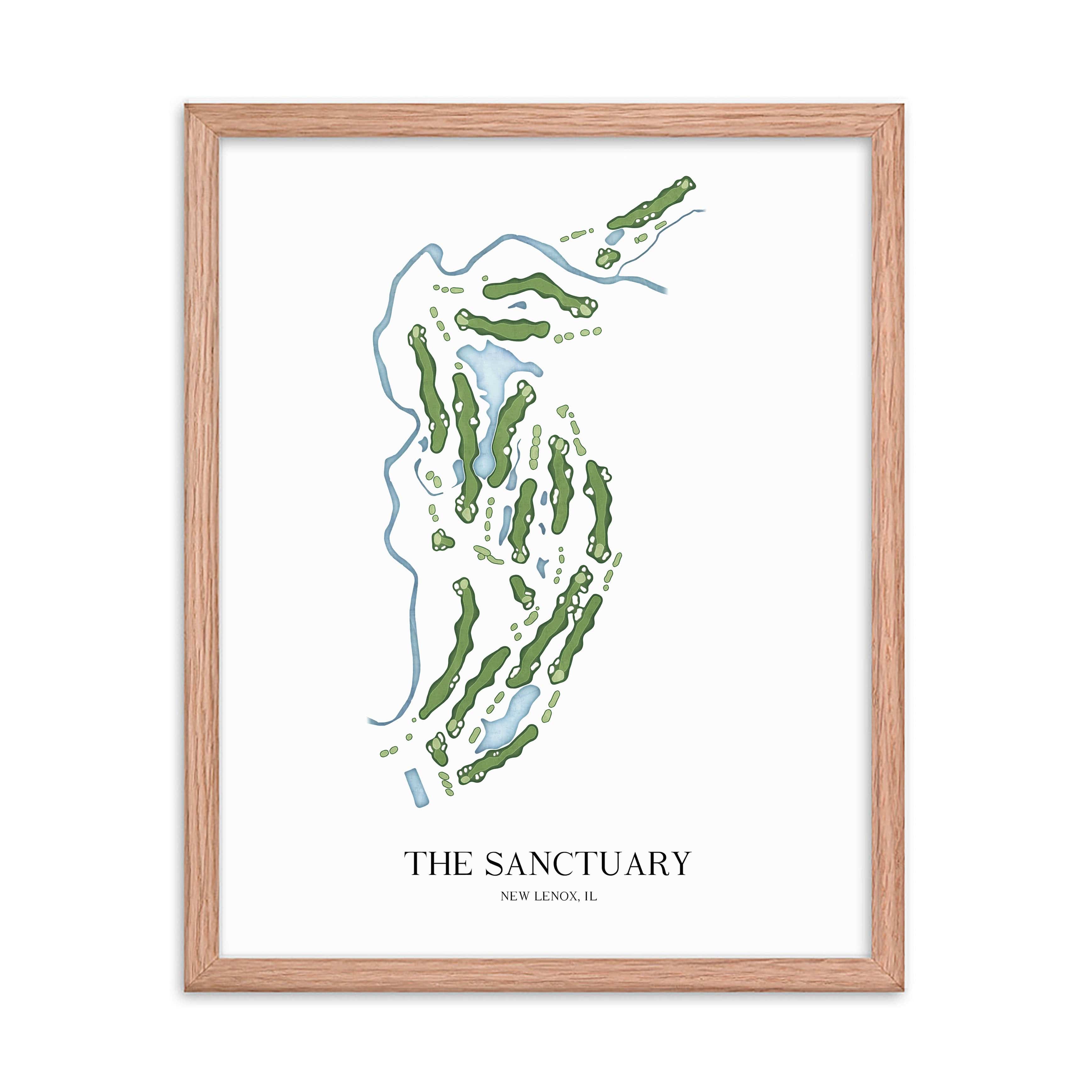 The 19th Hole Golf Shop - Golf Course Prints -  The Sanctuary Golf Course Map