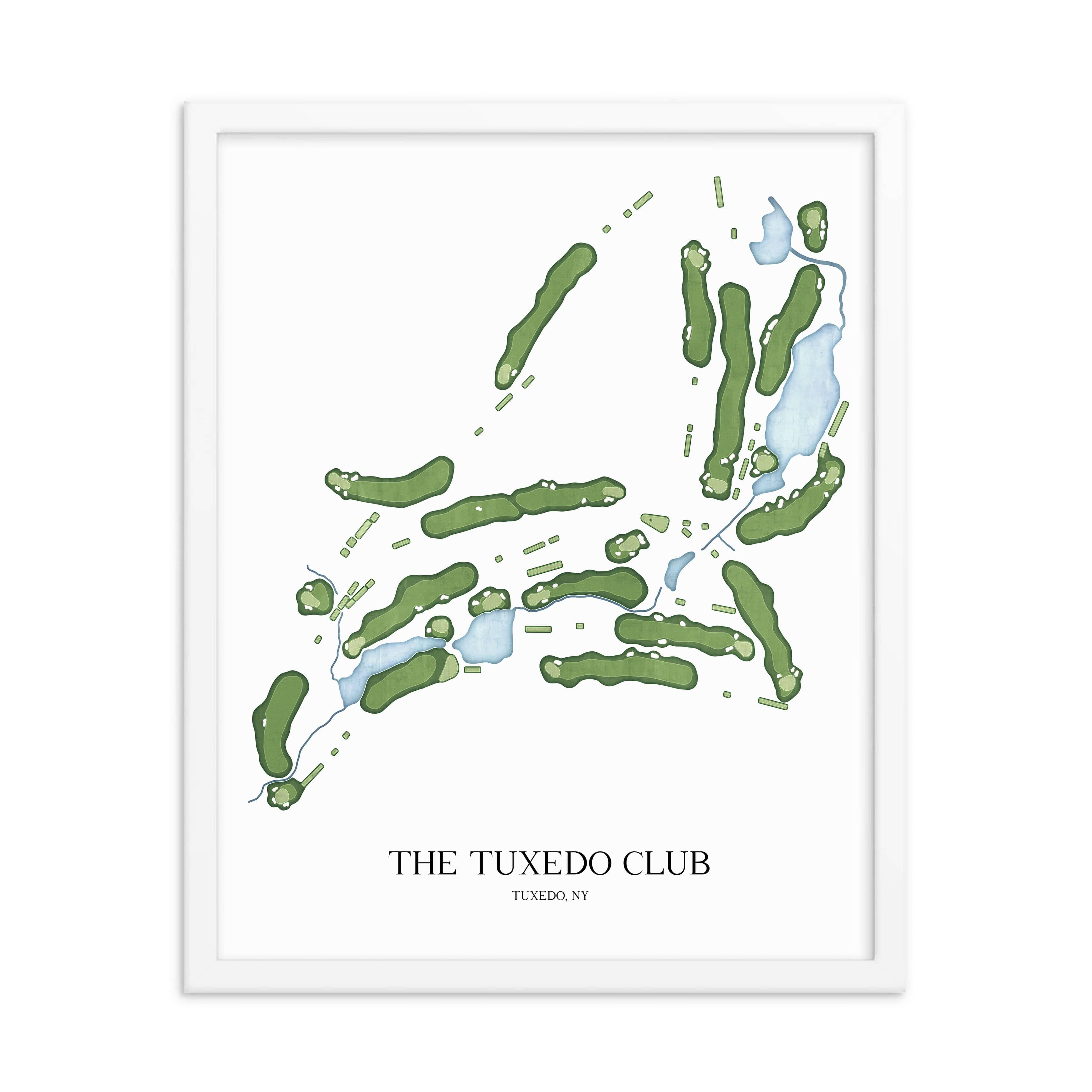 The 19th Hole Golf Shop - Golf Course Prints -  The Tuxedo Club Golf Course Map Golf Map