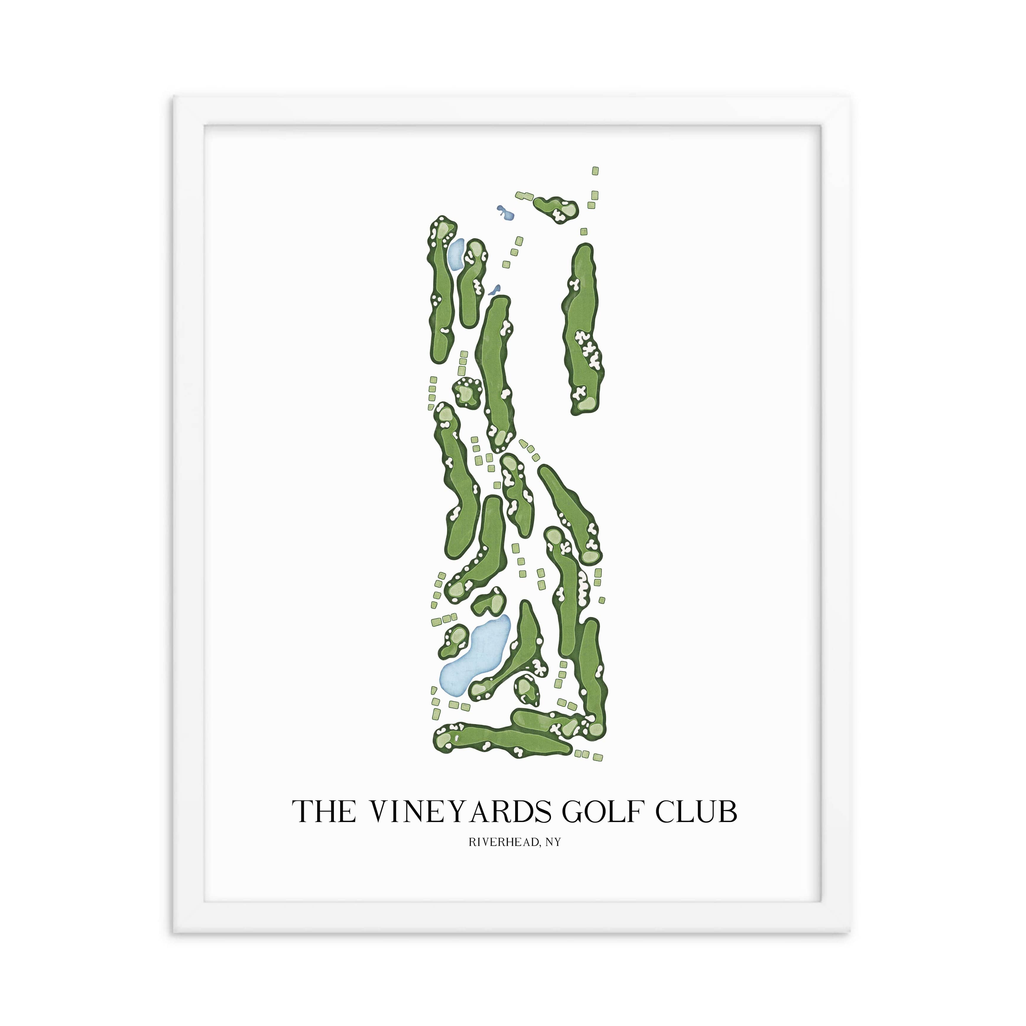 The 19th Hole Golf Shop - Golf Course Prints -  The Vineyards Golf Club Golf Course Map Golf Map