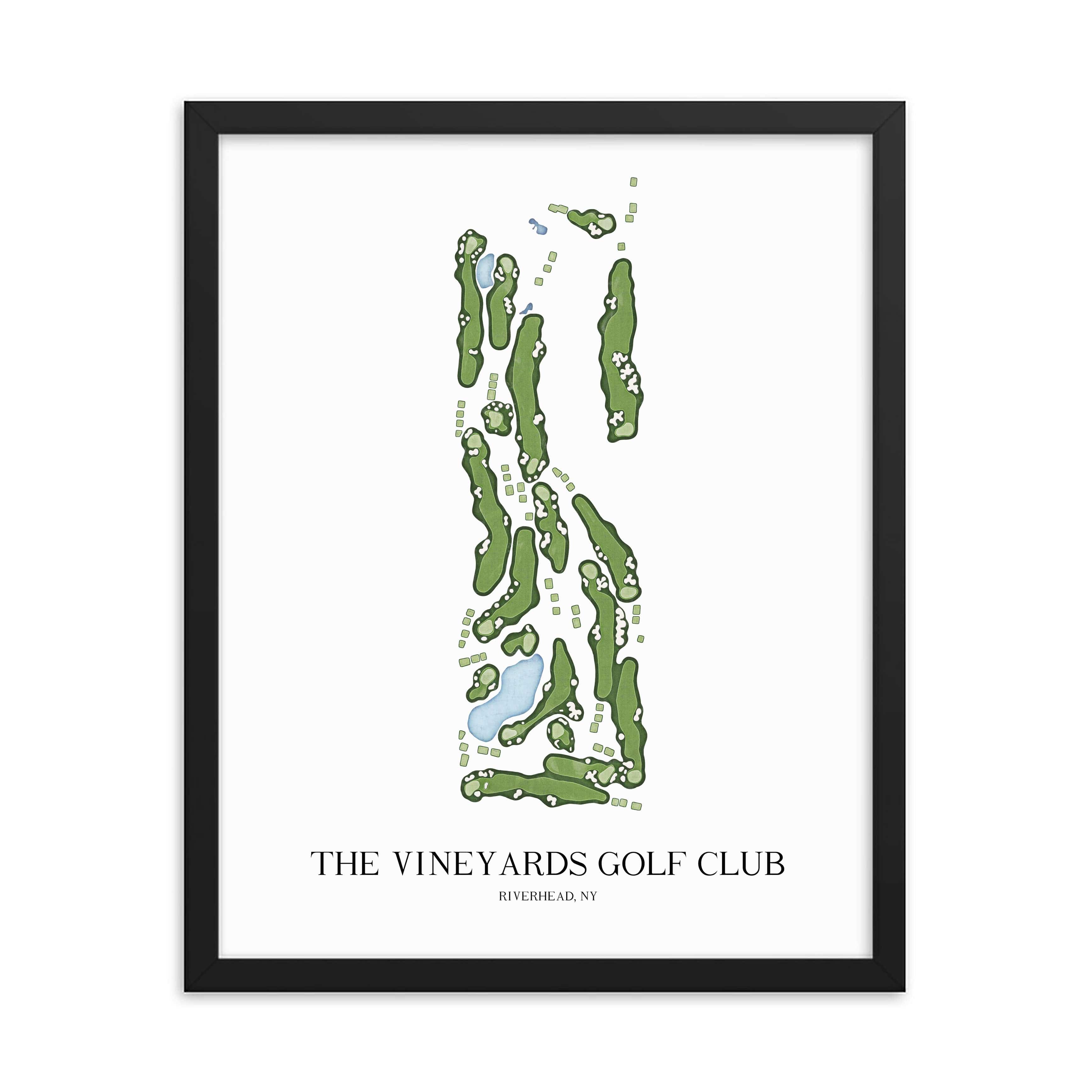 The 19th Hole Golf Shop - Golf Course Prints -  The Vineyards Golf Club Golf Course Map Golf Map