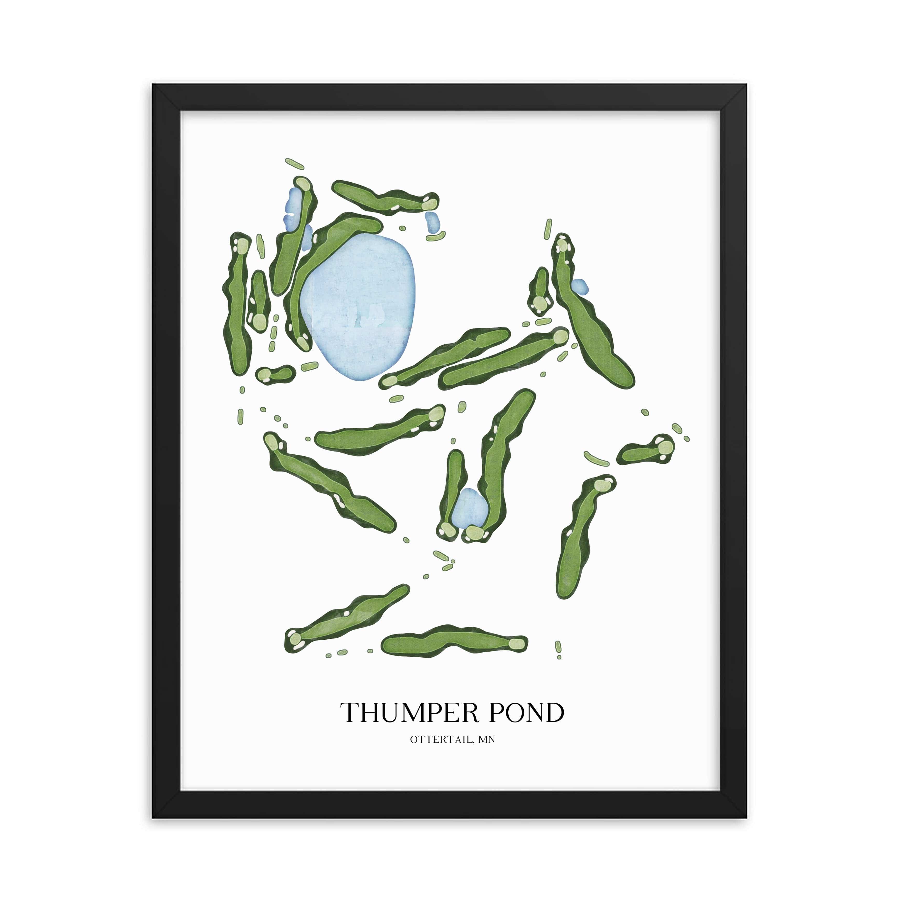 The 19th Hole Golf Shop - Golf Course Prints -  Thumper Pond Golf Course Map Golf Map