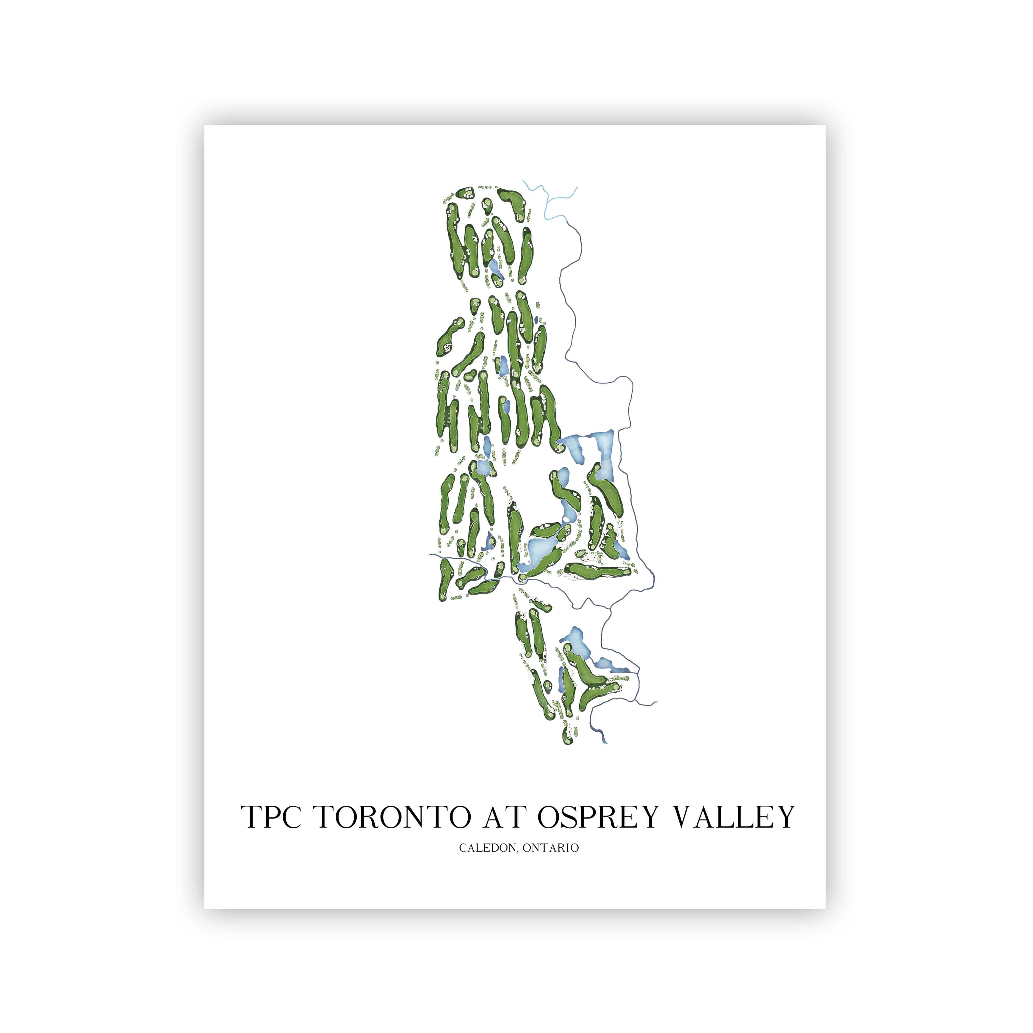 The 19th Hole Golf Shop - Golf Course Prints -  TPC Toronto Golf Course Map Golf Map