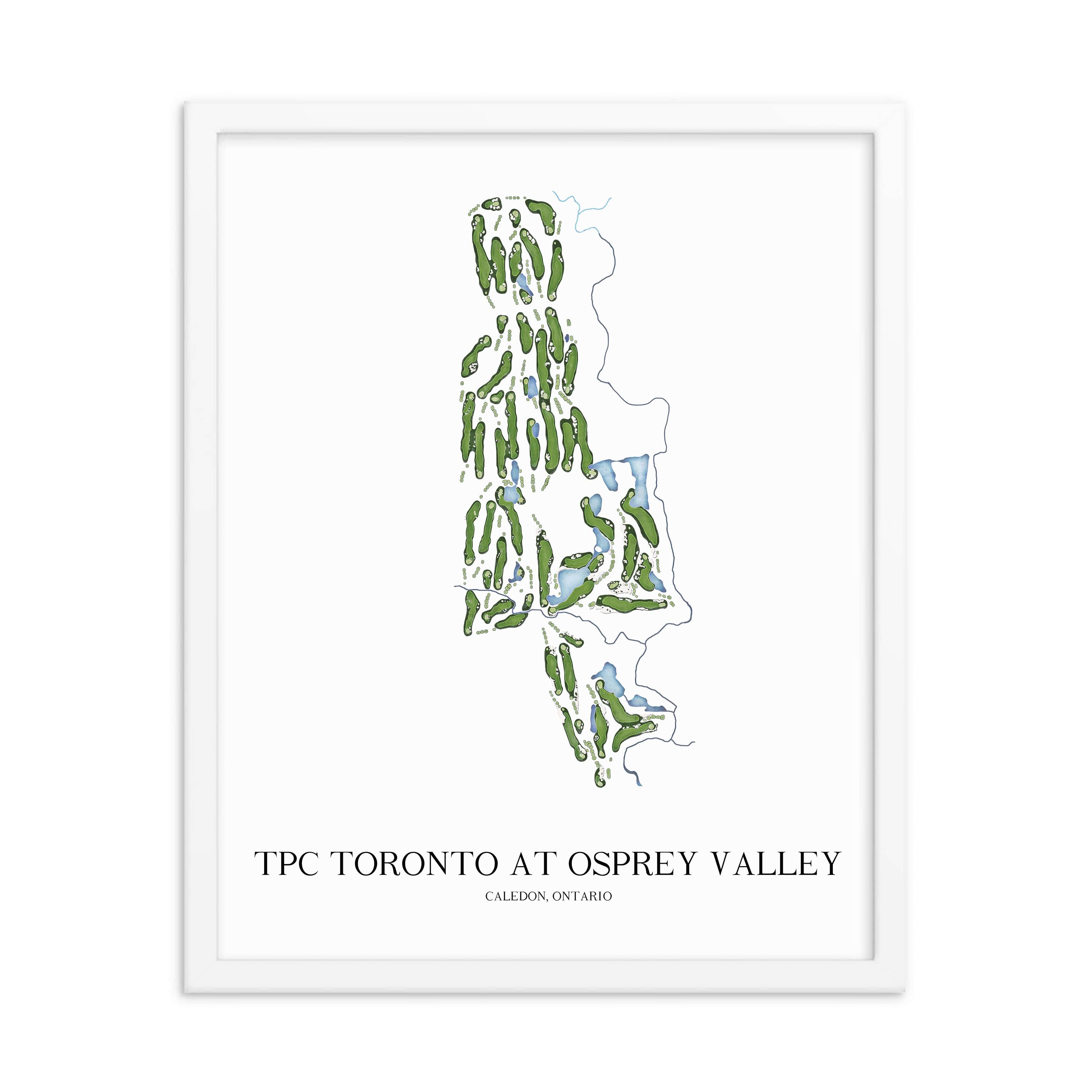 The 19th Hole Golf Shop - Golf Course Prints -  TPC Toronto Golf Course Map Golf Map