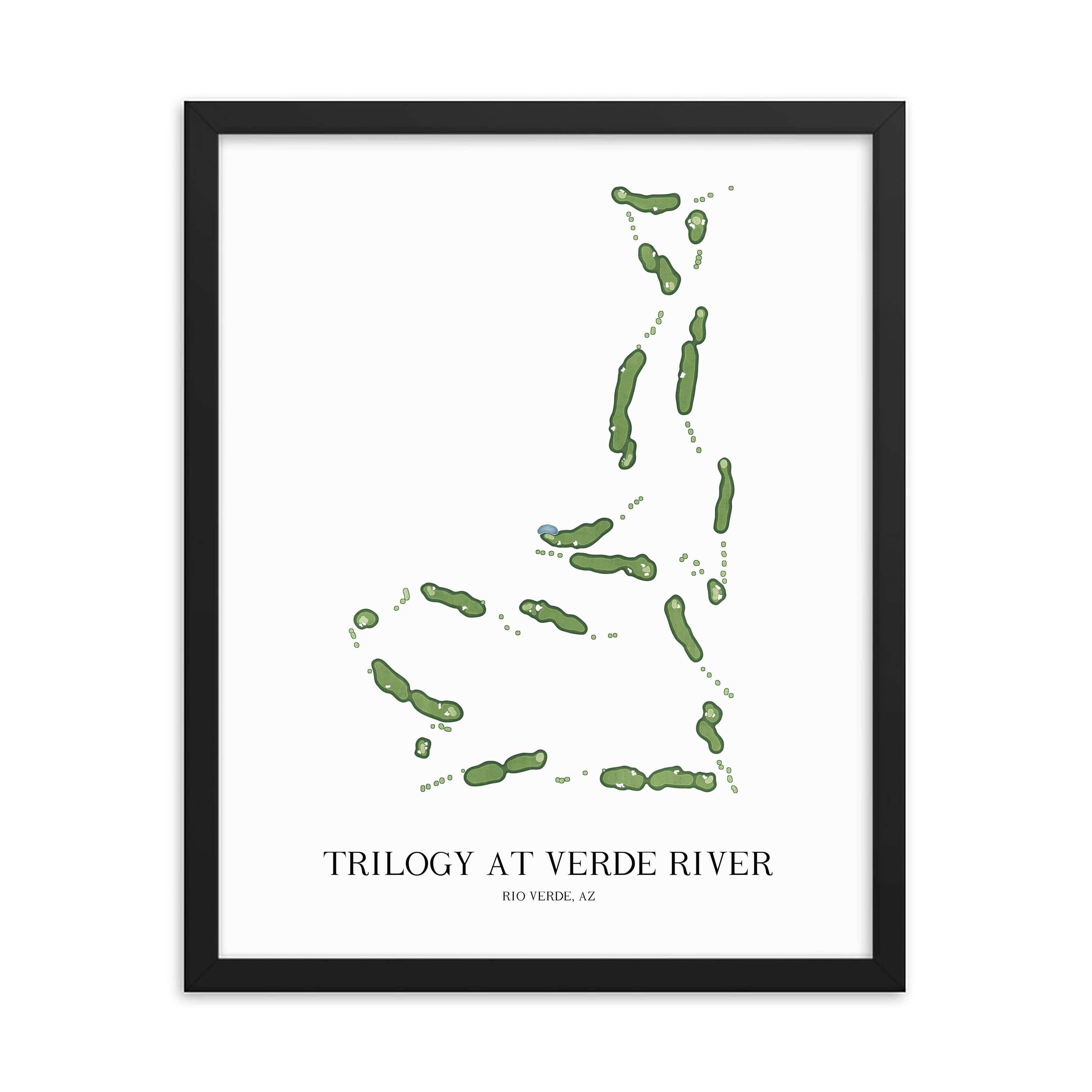 The 19th Hole Golf Shop - Golf Course Prints -  Trilogy at Verde River Golf Course Map Golf Map