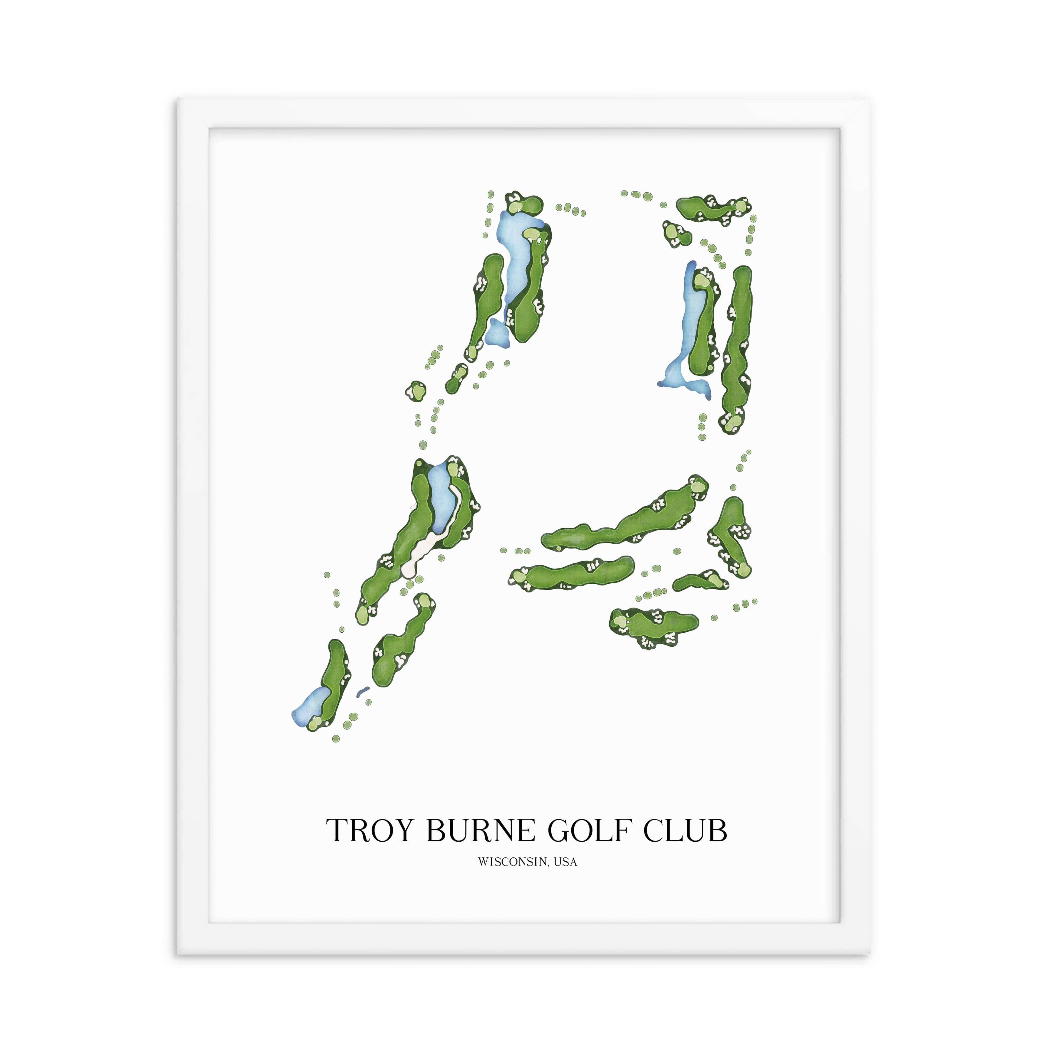 The 19th Hole Golf Shop - Golf Course Prints -  Troy Burne Golf Course Map Golf Map