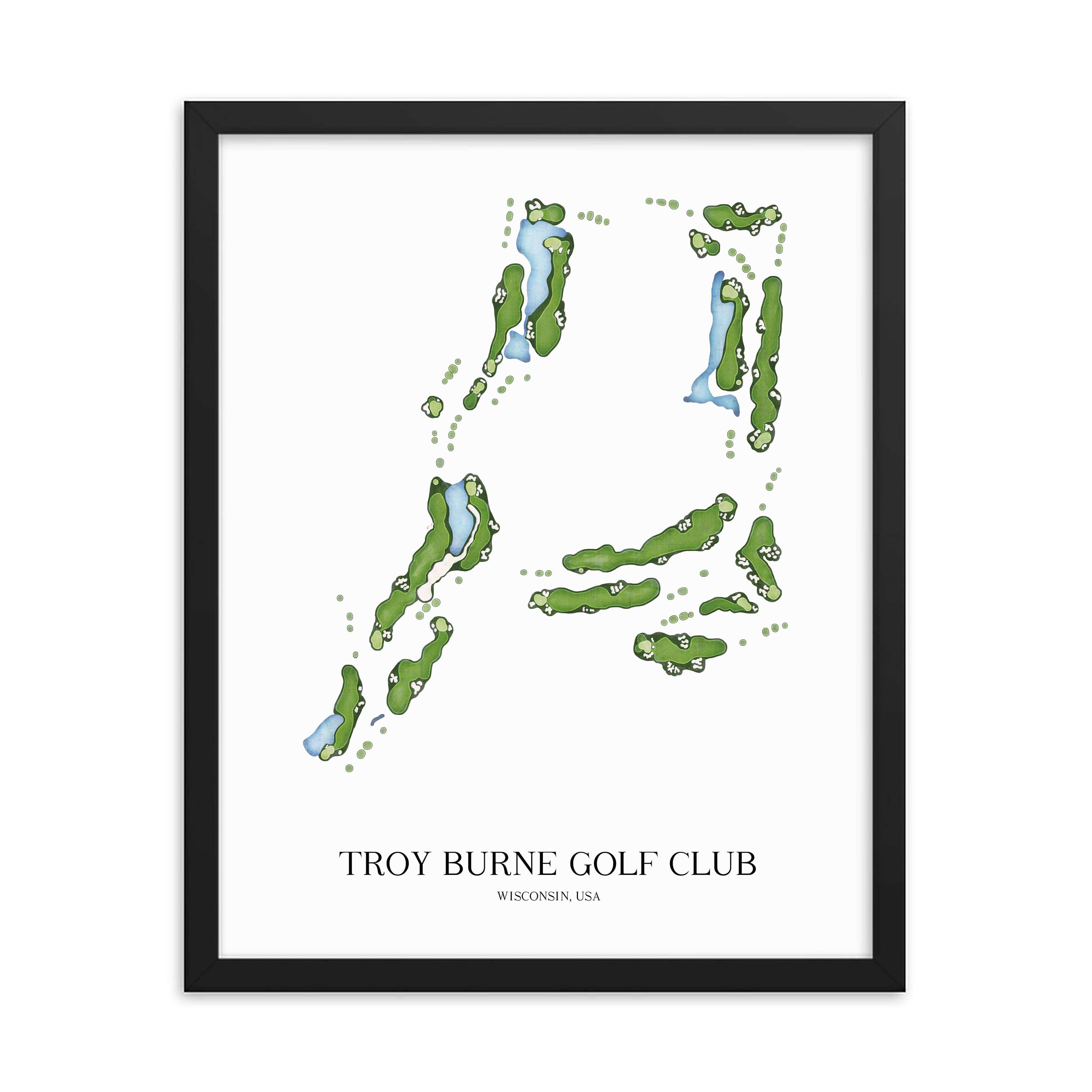 The 19th Hole Golf Shop - Golf Course Prints -  Troy Burne Golf Course Map Golf Map