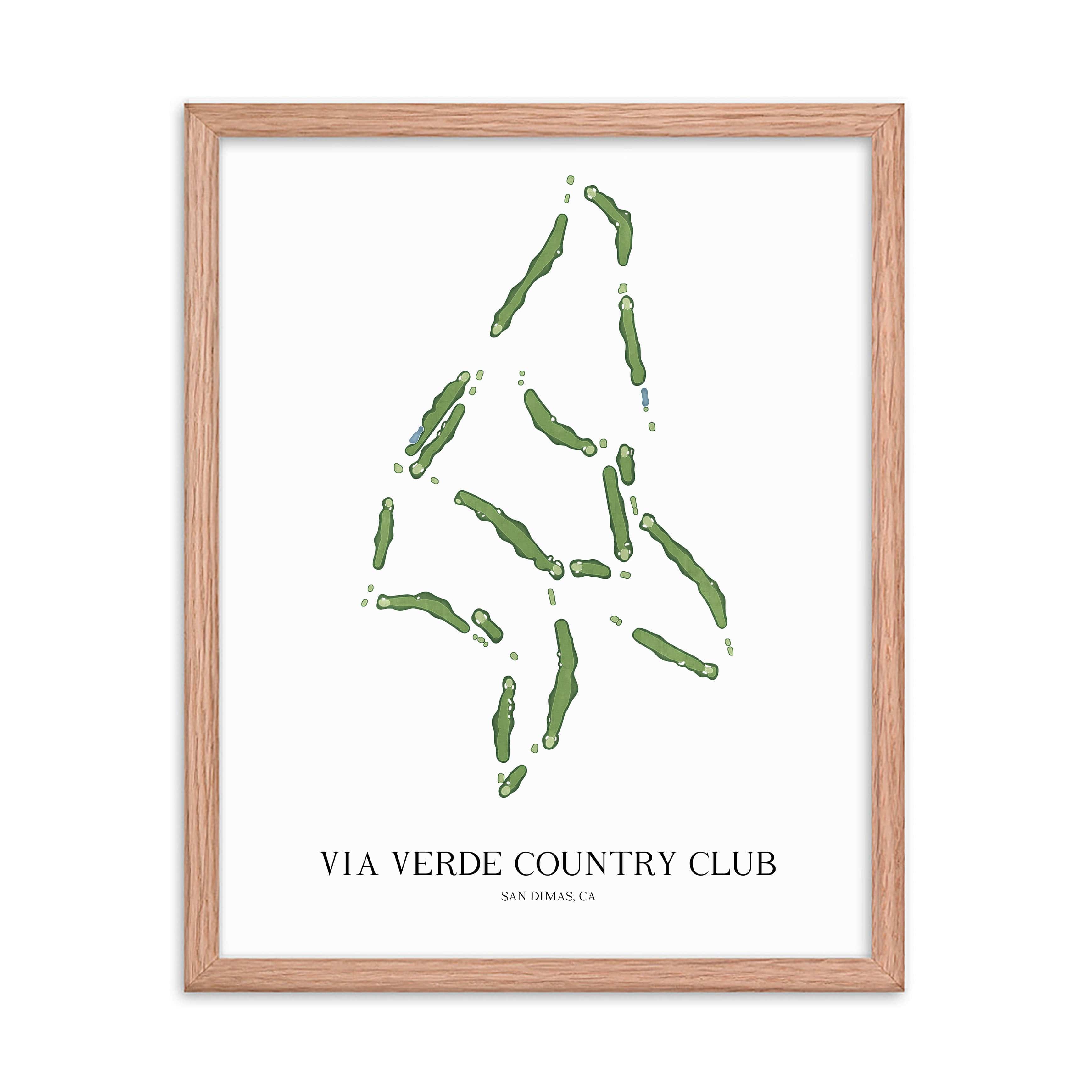 The 19th Hole Golf Shop - Golf Course Prints -  Via Verde Country Club Golf Course Map Golf Map